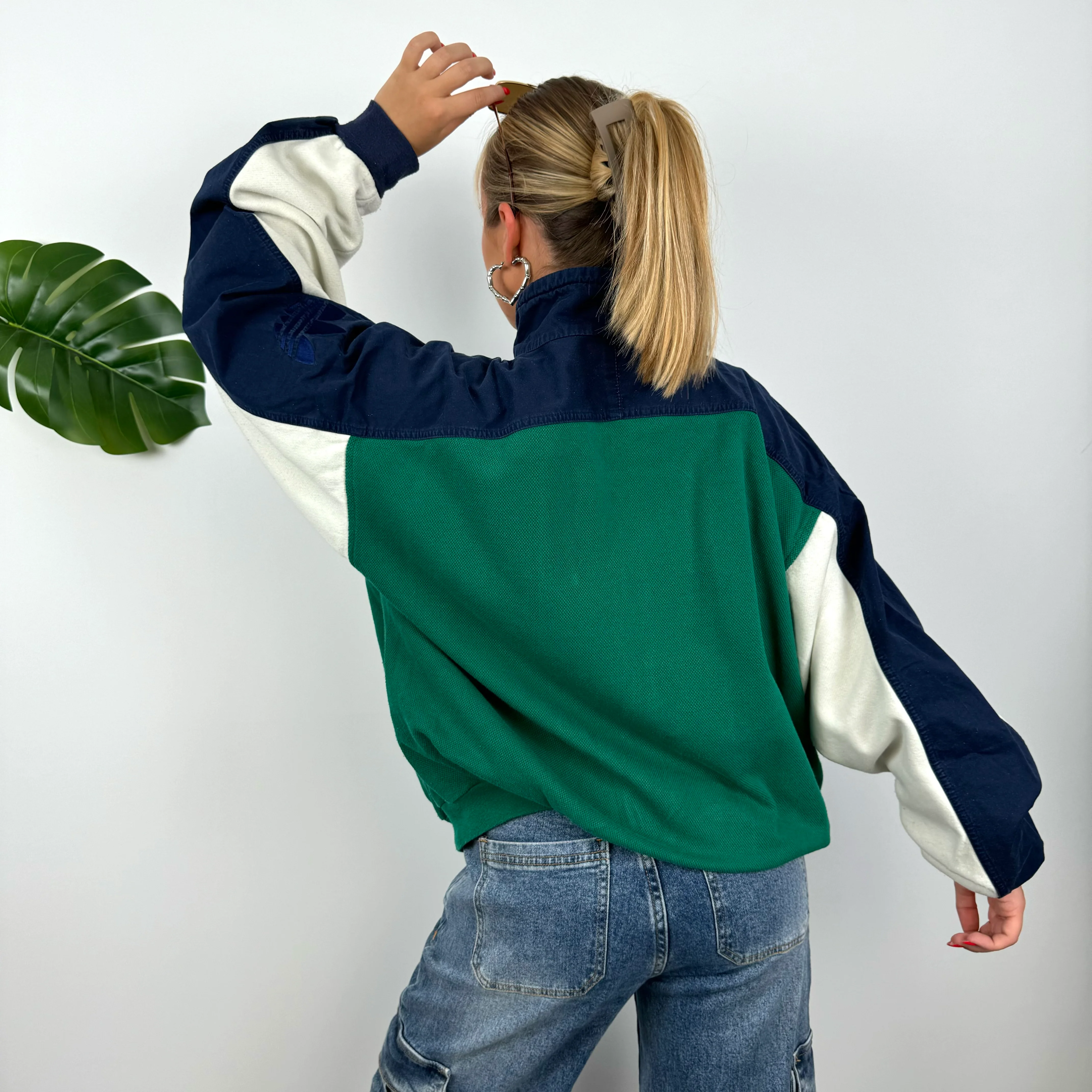 Adidas Purple and Green Zip Up Sweatshirt Style Jacket (M) - Image 7