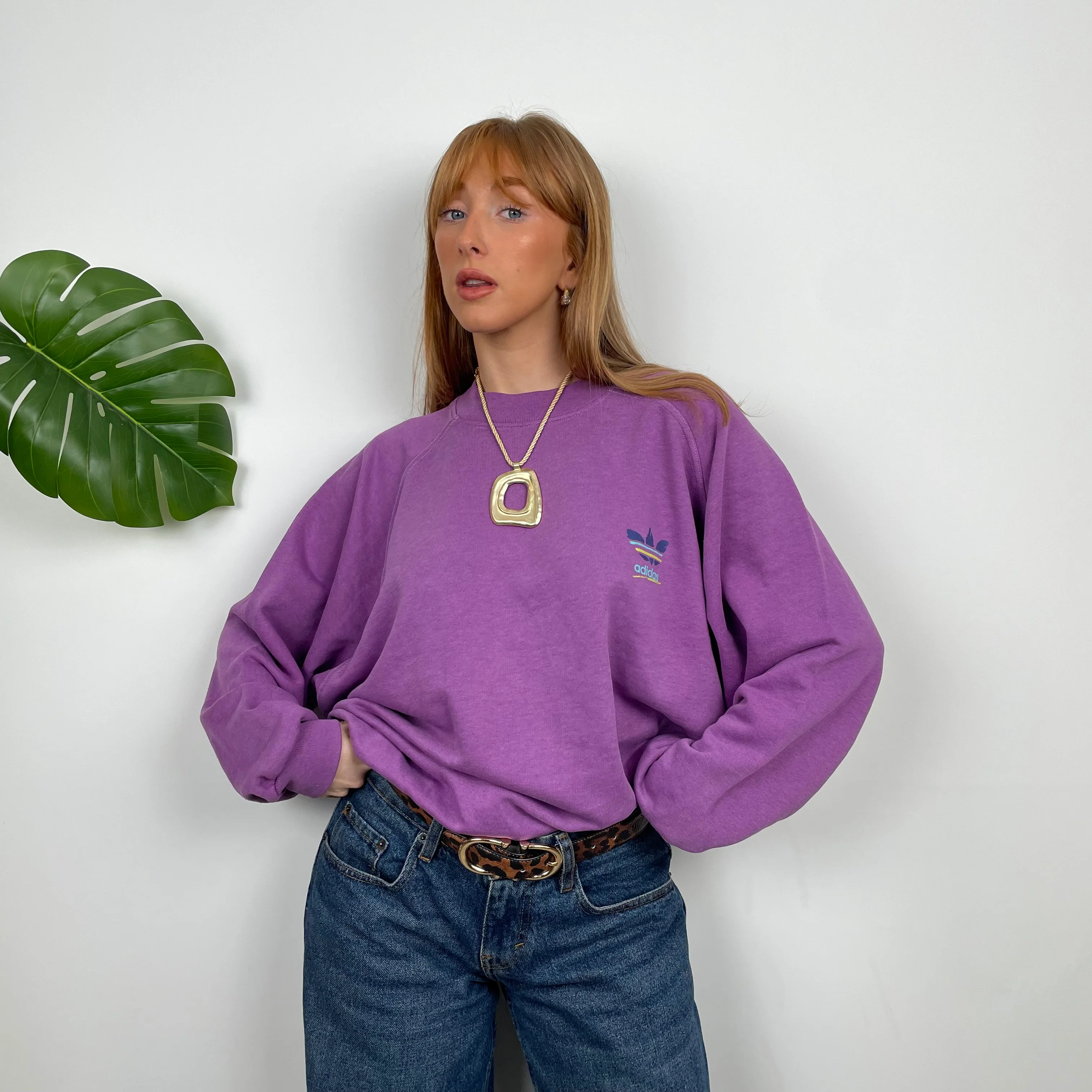 Adidas Purple Colour Sweatshirt (M)
