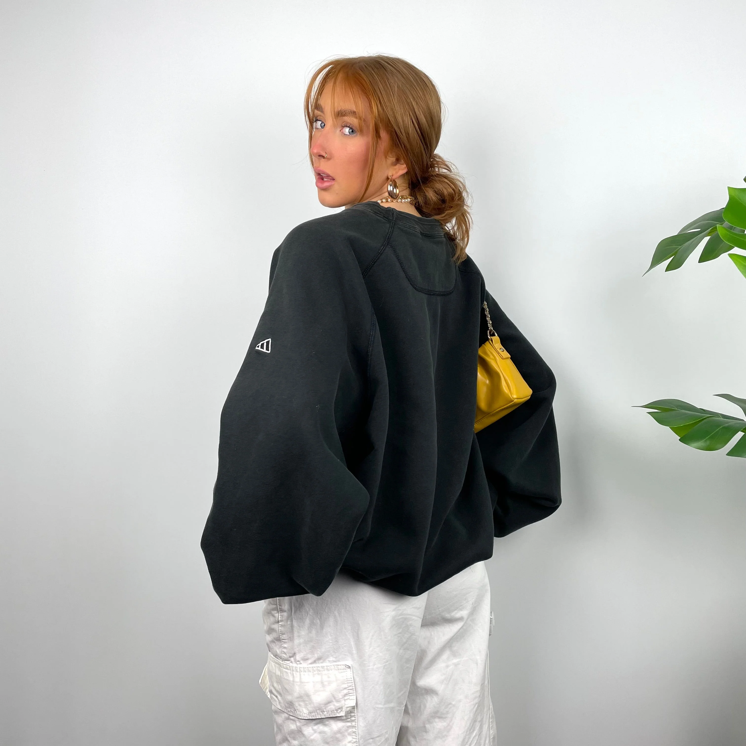 Adidas RARE Black Embroidered Spell Out Sweatshirt (L) - Image 4