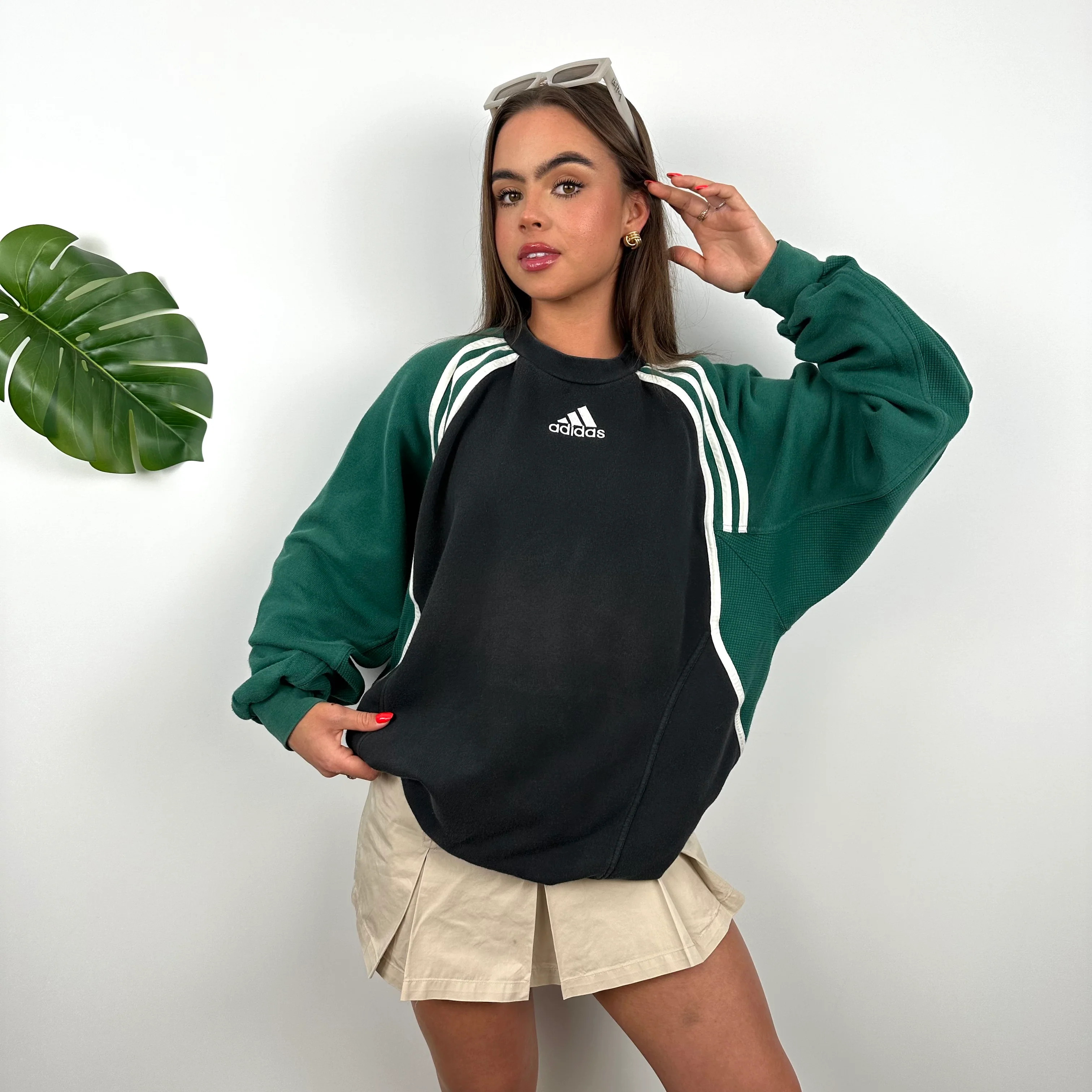 Adidas RARE Colour Block Embroidered Spell Out Sweatshirt (L) - Image 5