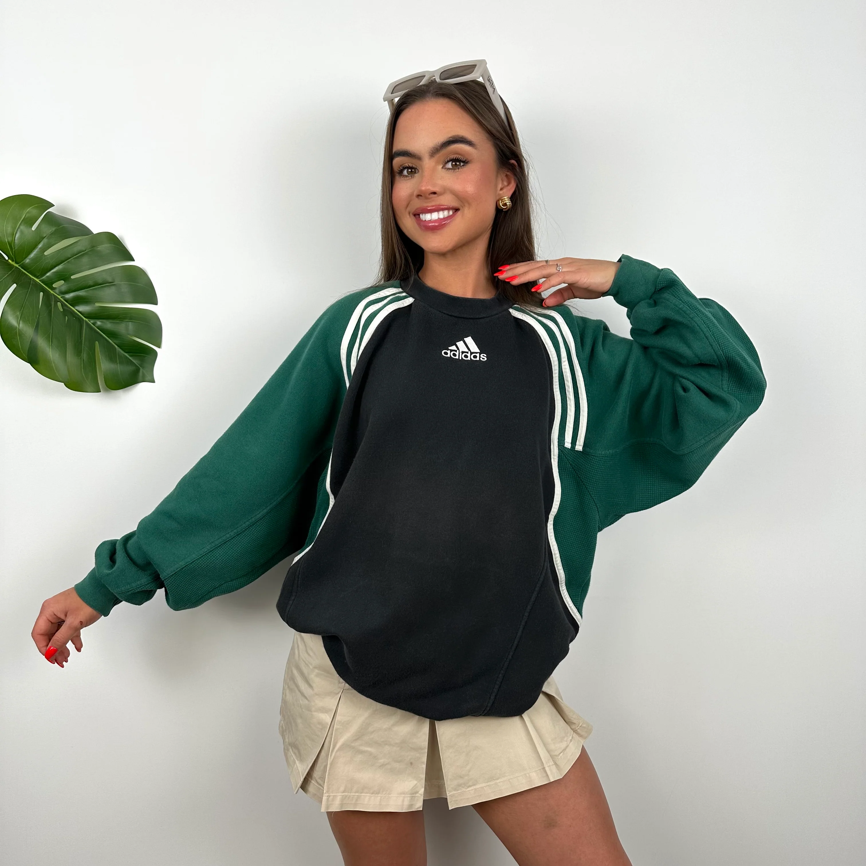 Adidas RARE Colour Block Embroidered Spell Out Sweatshirt (L) - Image 6
