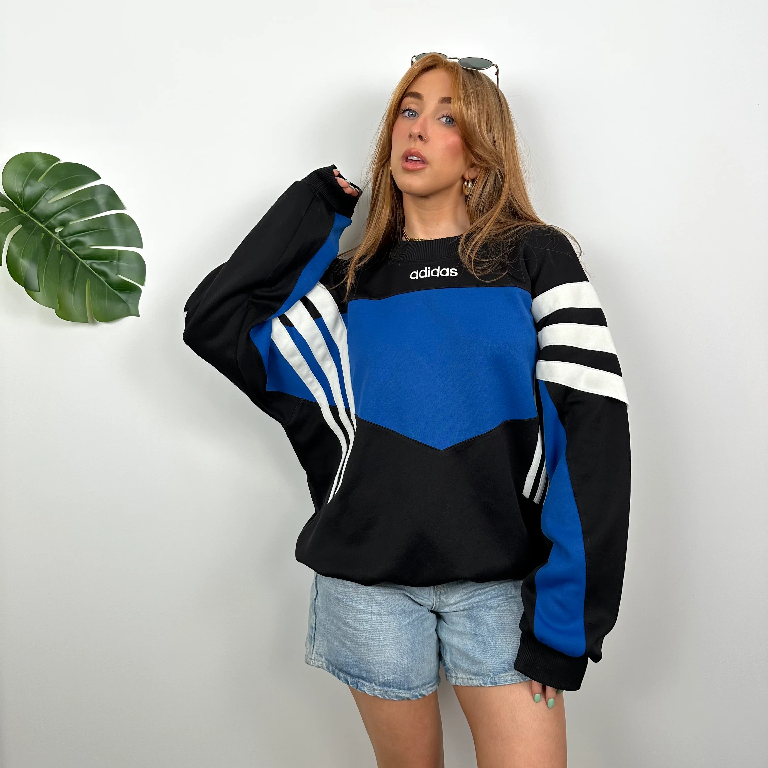 Adidas RARE Colour Block Embroidered Spell Out Sweatshirt (M) - Image 4
