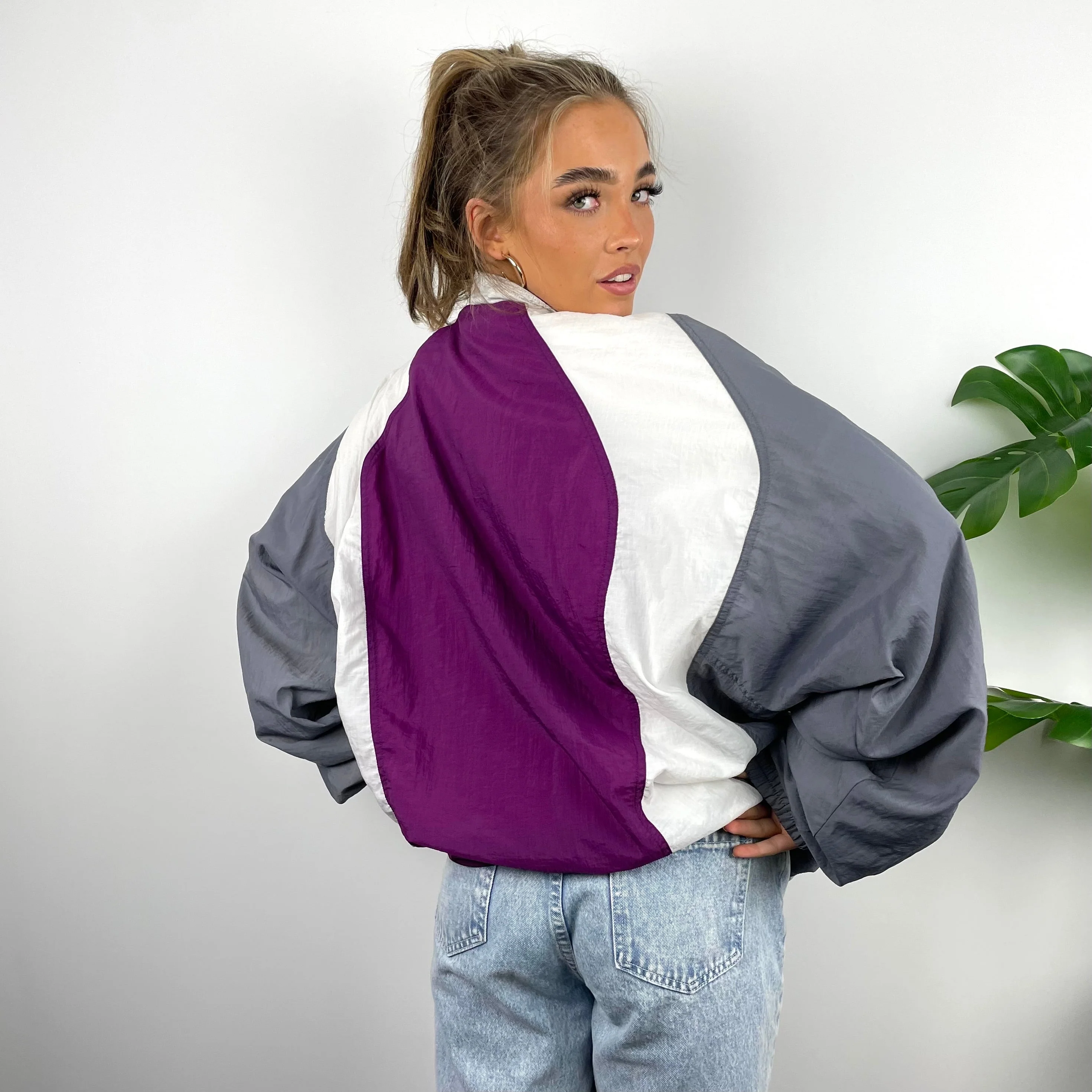 Adidas RARE Colour Block Embroidered Spell Out Windbreaker Jacket (XL) - Image 5