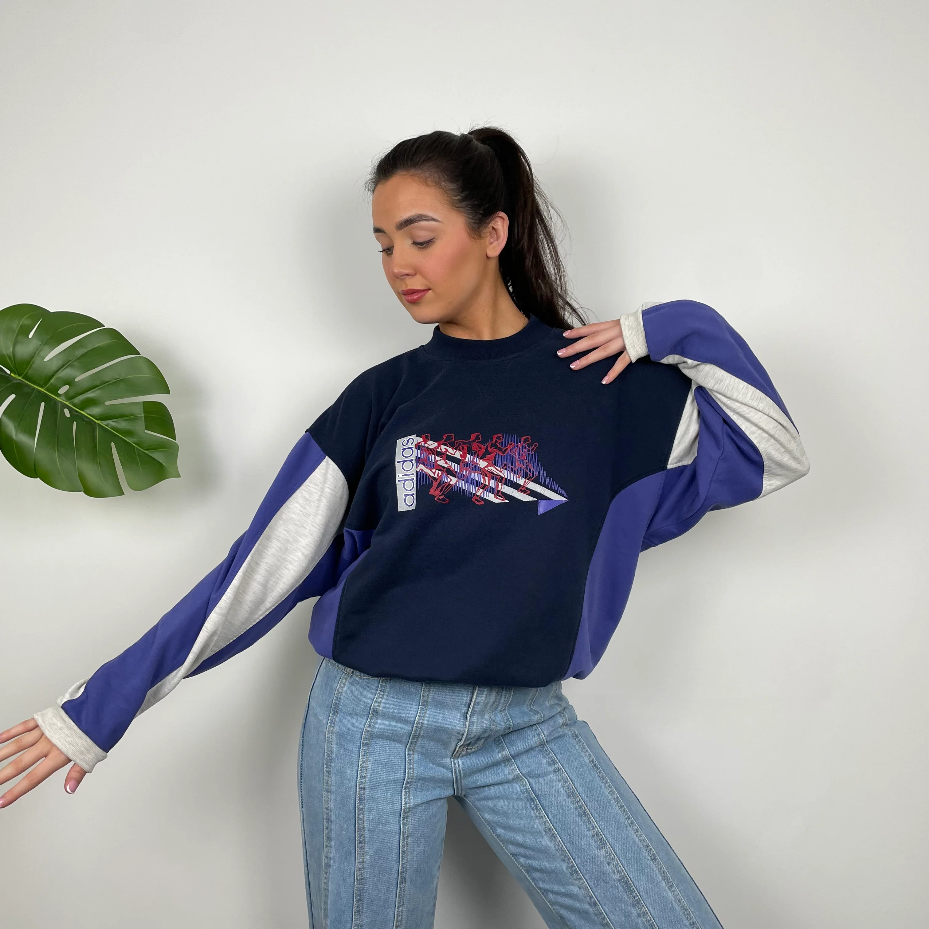 Adidas RARE Colour Block Spell Out Sweatshirt (M) - Image 3