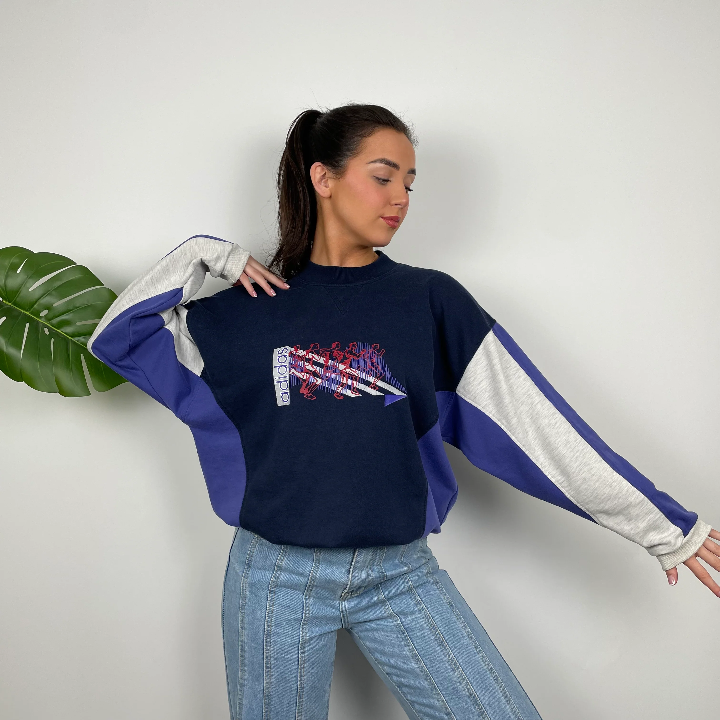 Adidas RARE Colour Block Spell Out Sweatshirt (M) - Image 4