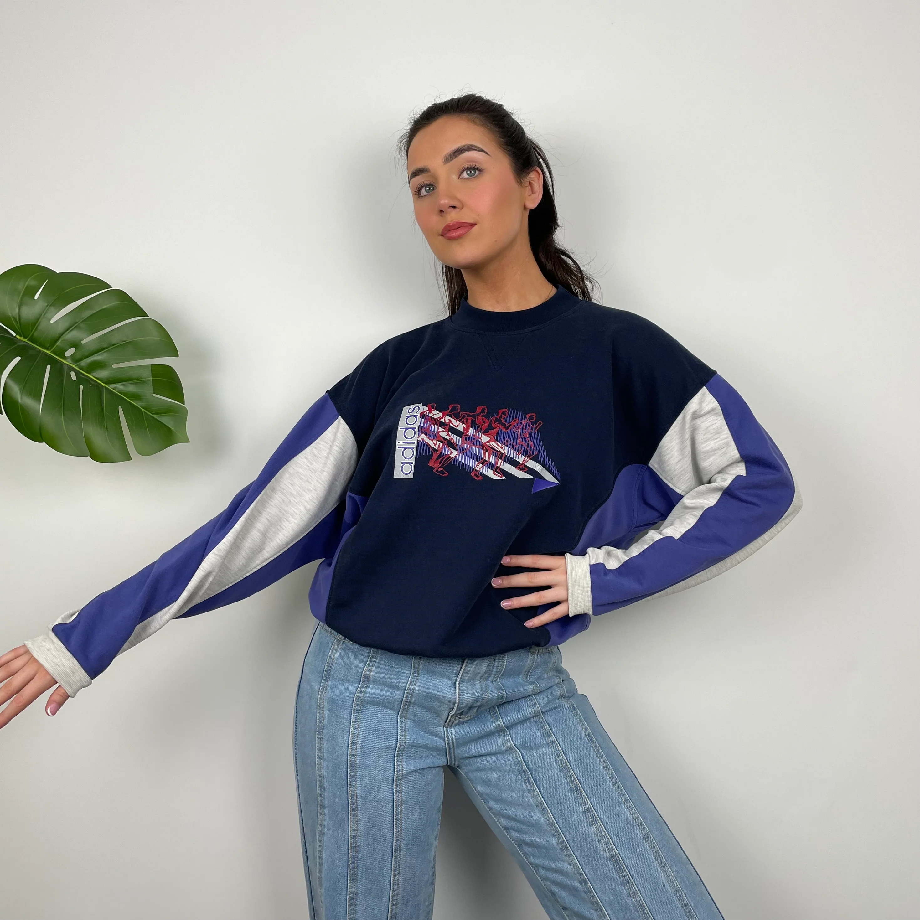 Adidas RARE Colour Block Spell Out Sweatshirt (M) - Image 5