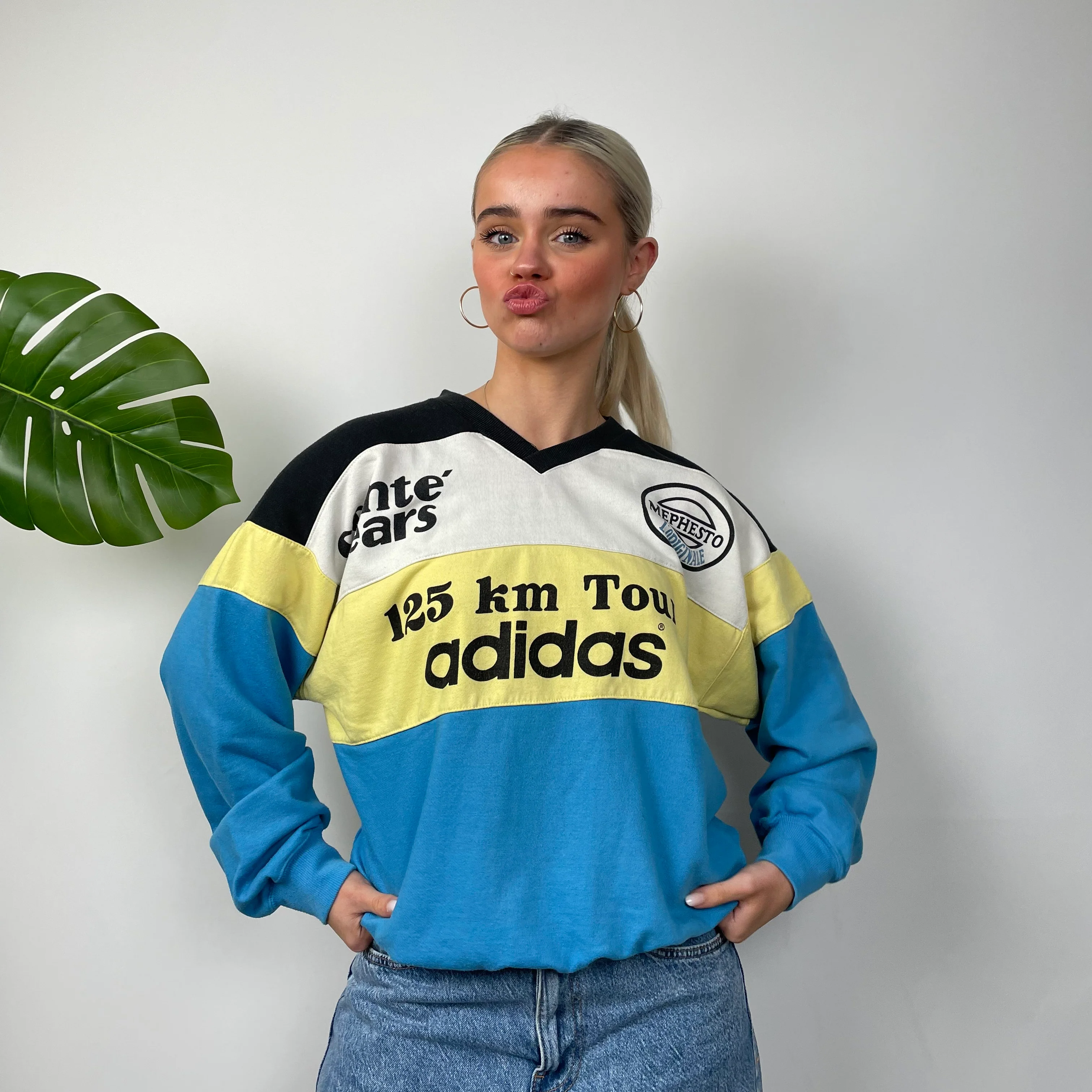 Adidas RARE Colour Block Spell Out Sweatshirt (M) - Image 2