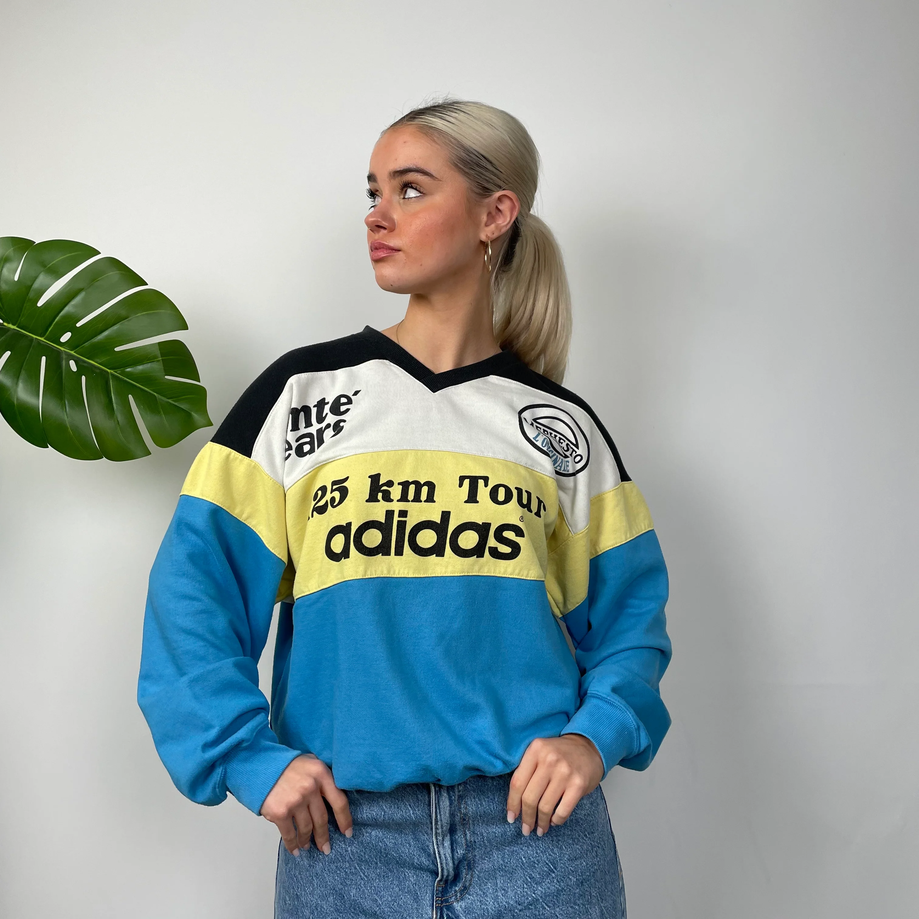 Adidas RARE Colour Block Spell Out Sweatshirt (M) - Image 3
