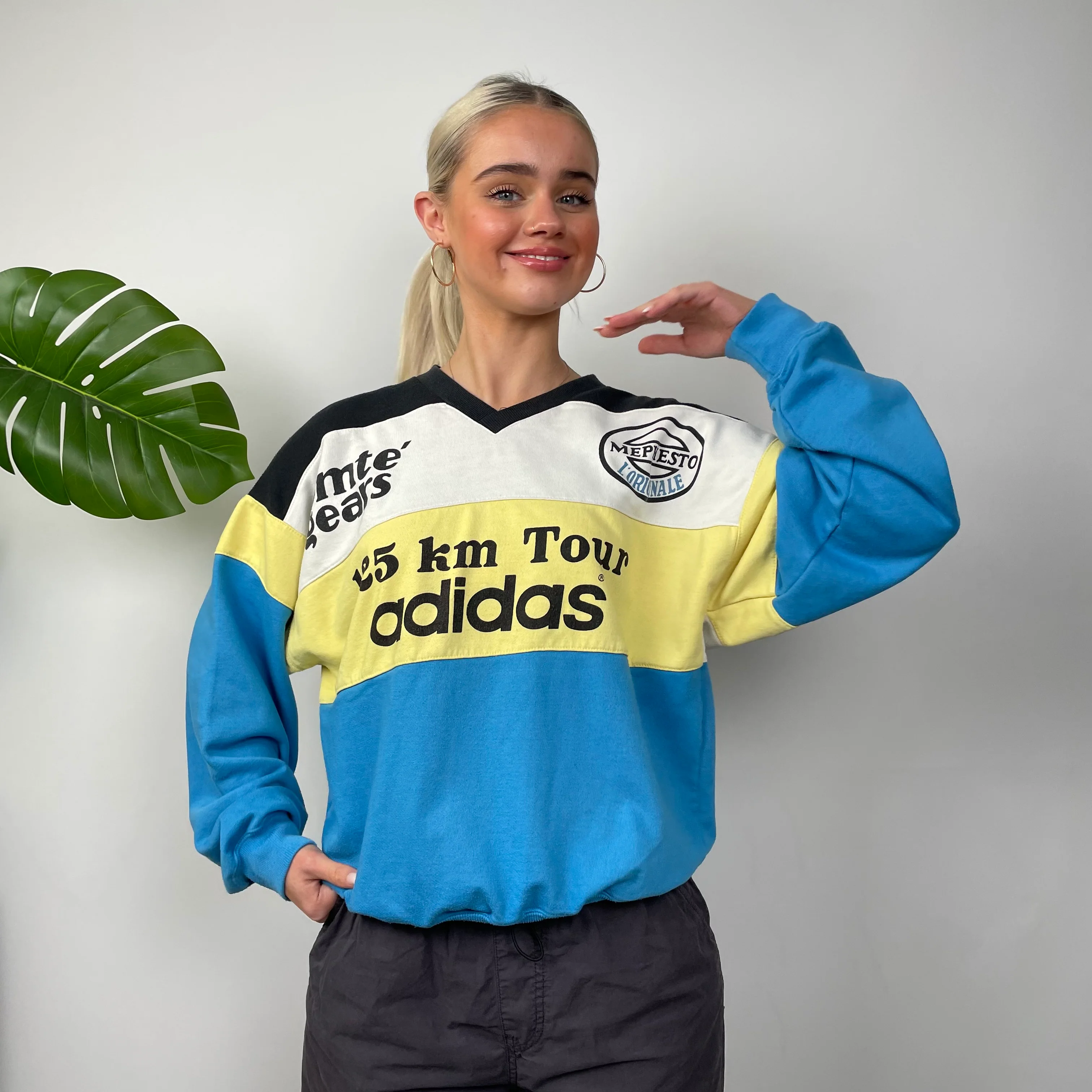 Adidas RARE Colour Block Spell Out Sweatshirt (M) - Image 4