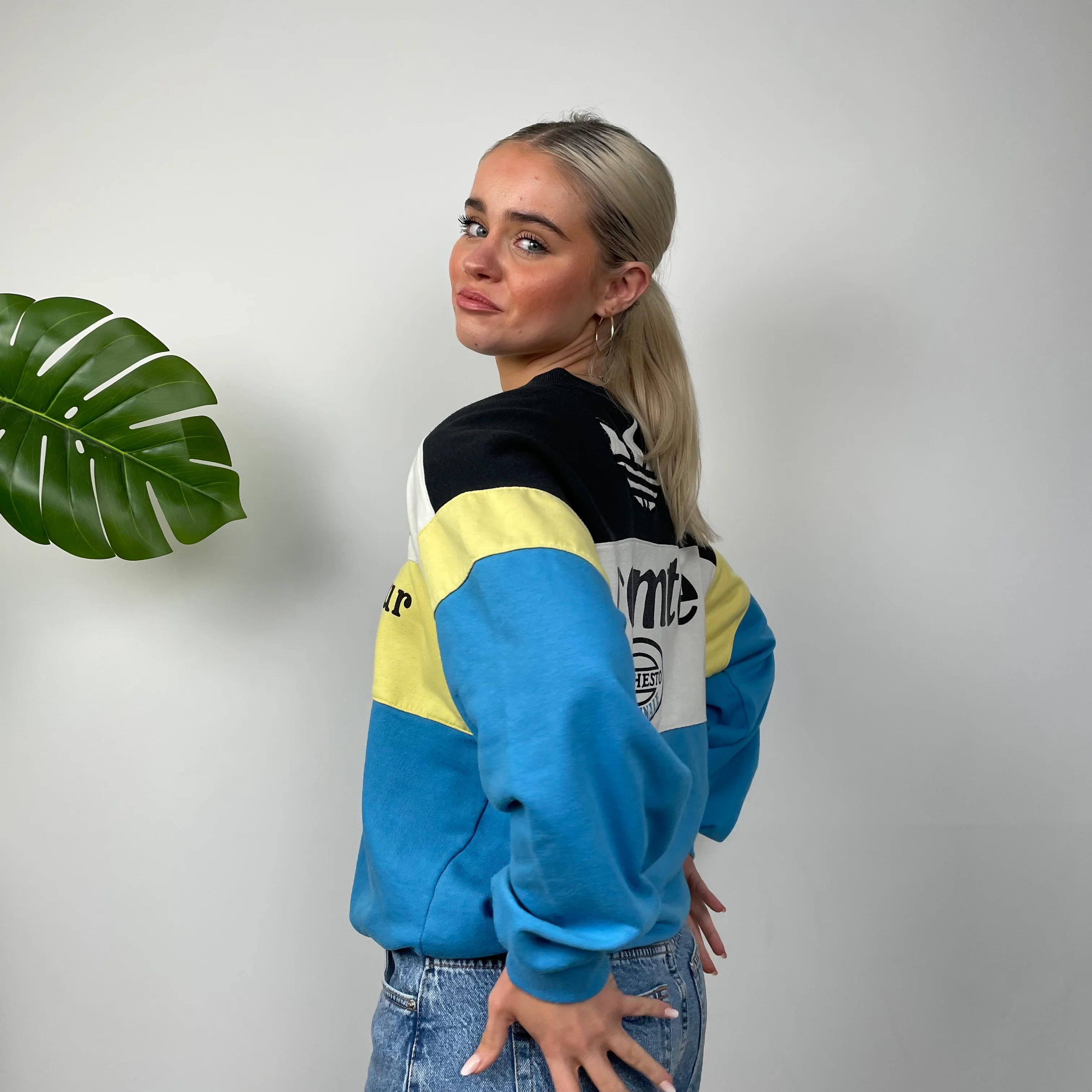 Adidas RARE Colour Block Spell Out Sweatshirt (M) - Image 7