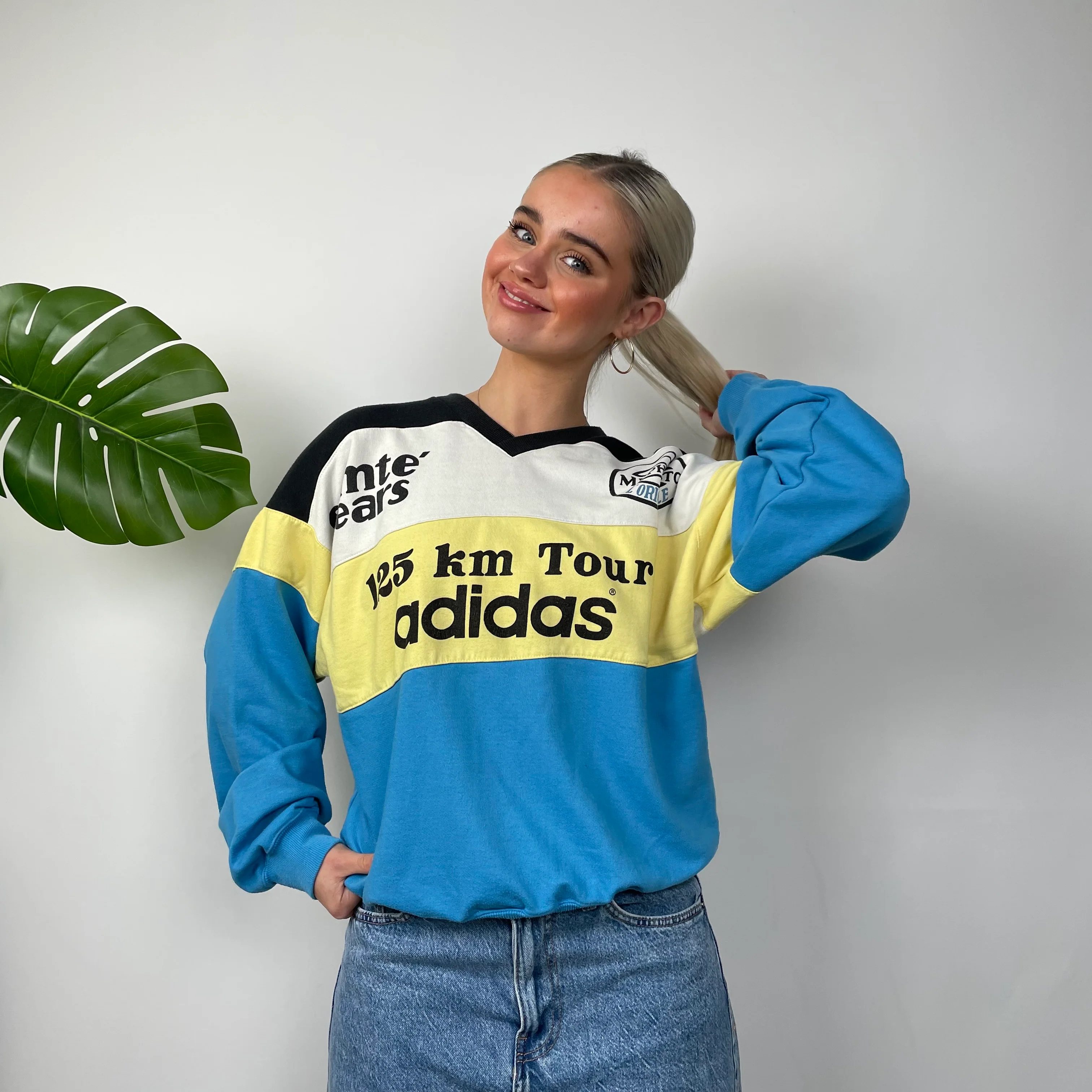 Adidas RARE Colour Block Spell Out Sweatshirt (M) - Image 9