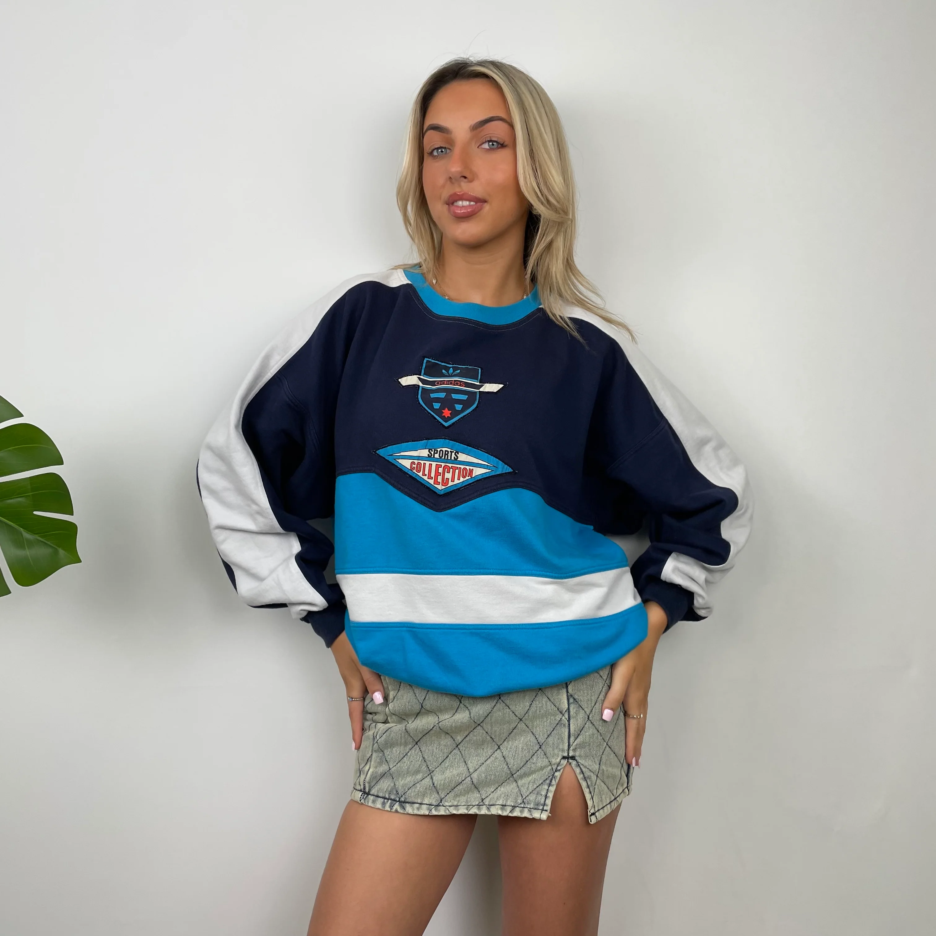 Adidas RARE Colour Block Spell Out Sweatshirt (M) - Image 3