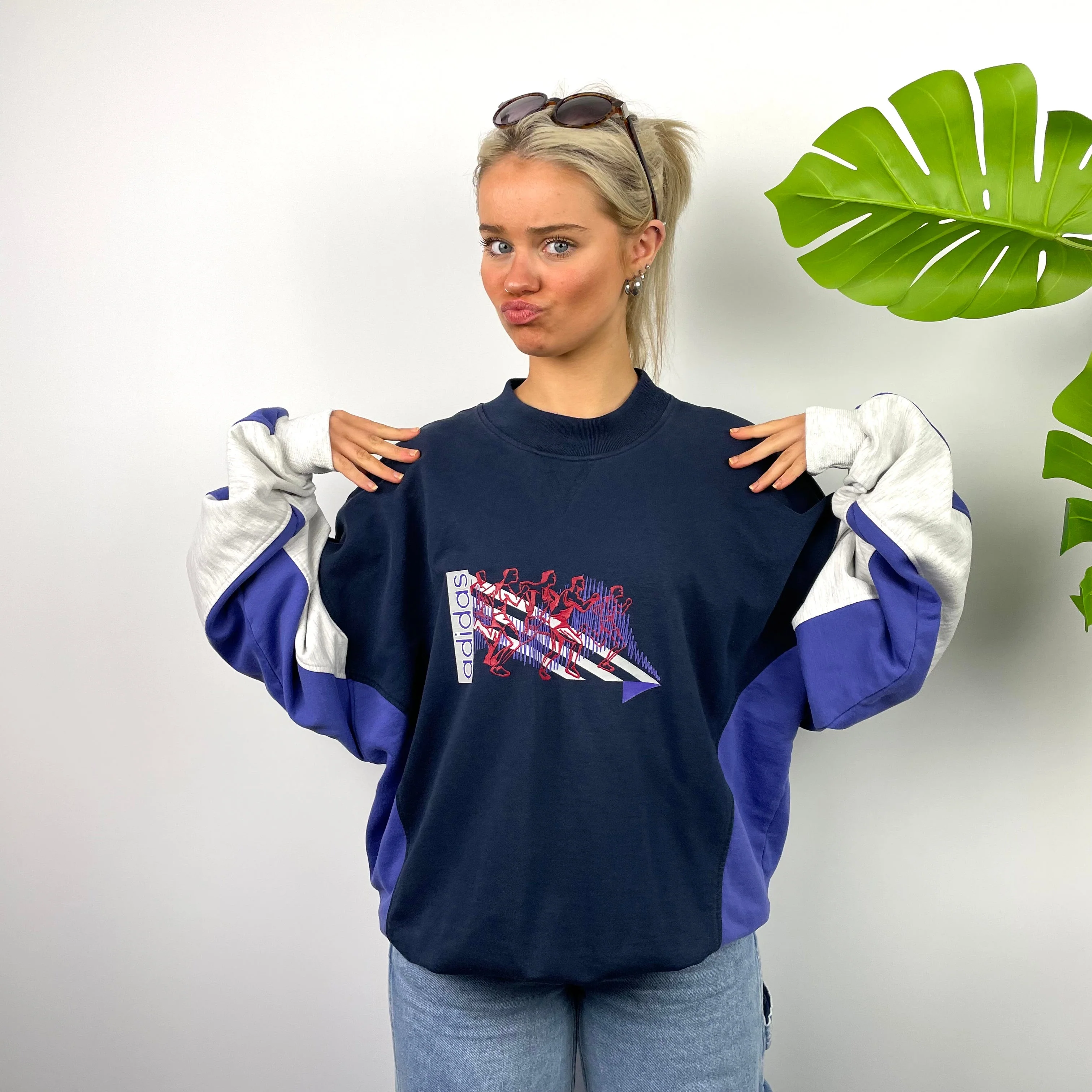 Adidas RARE Colour Block Spell Out Sweatshirt (S)
