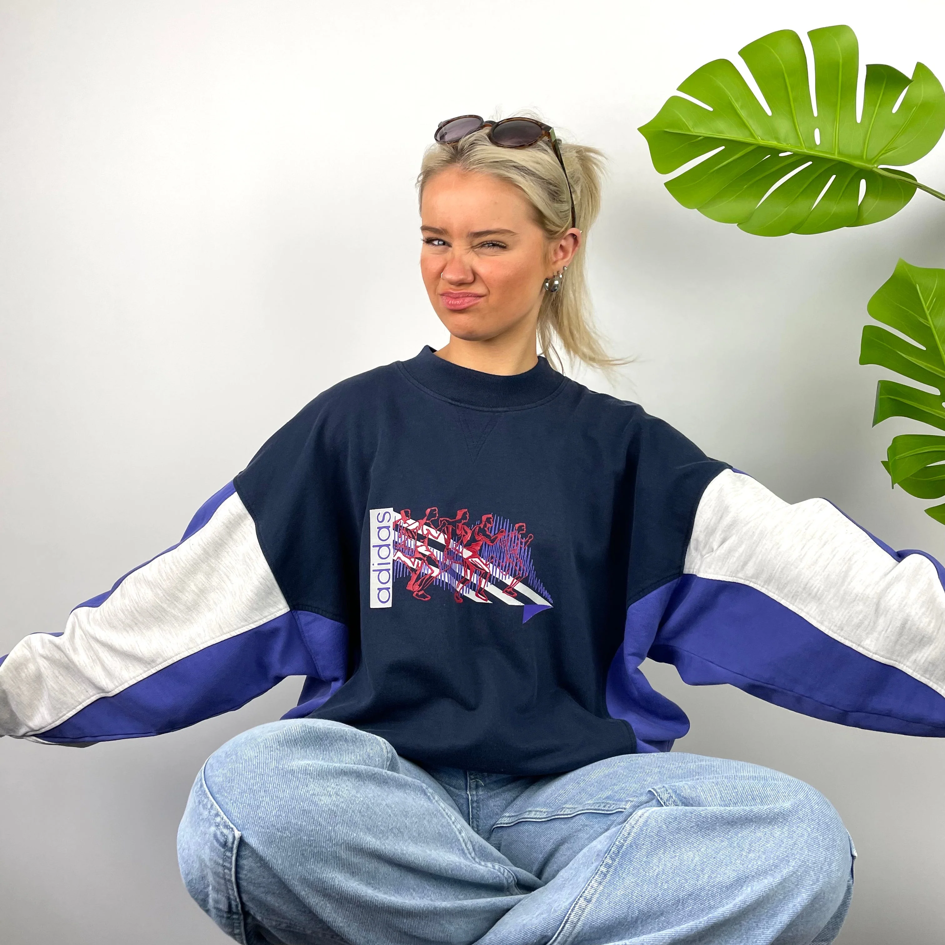 Adidas RARE Colour Block Spell Out Sweatshirt (S) - Image 4
