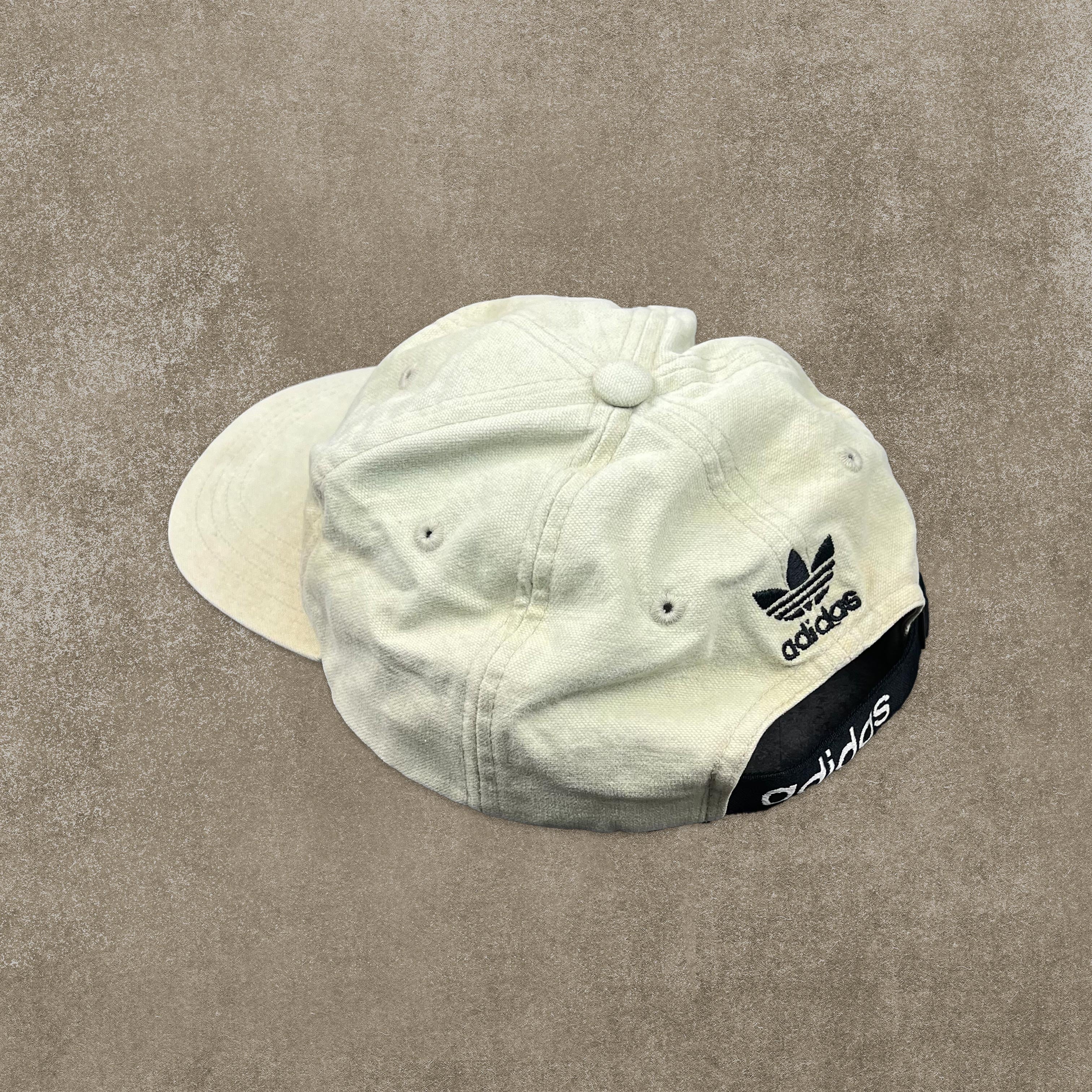 Adidas RARE Cream Embroidered Spell Out Cap - Image 5