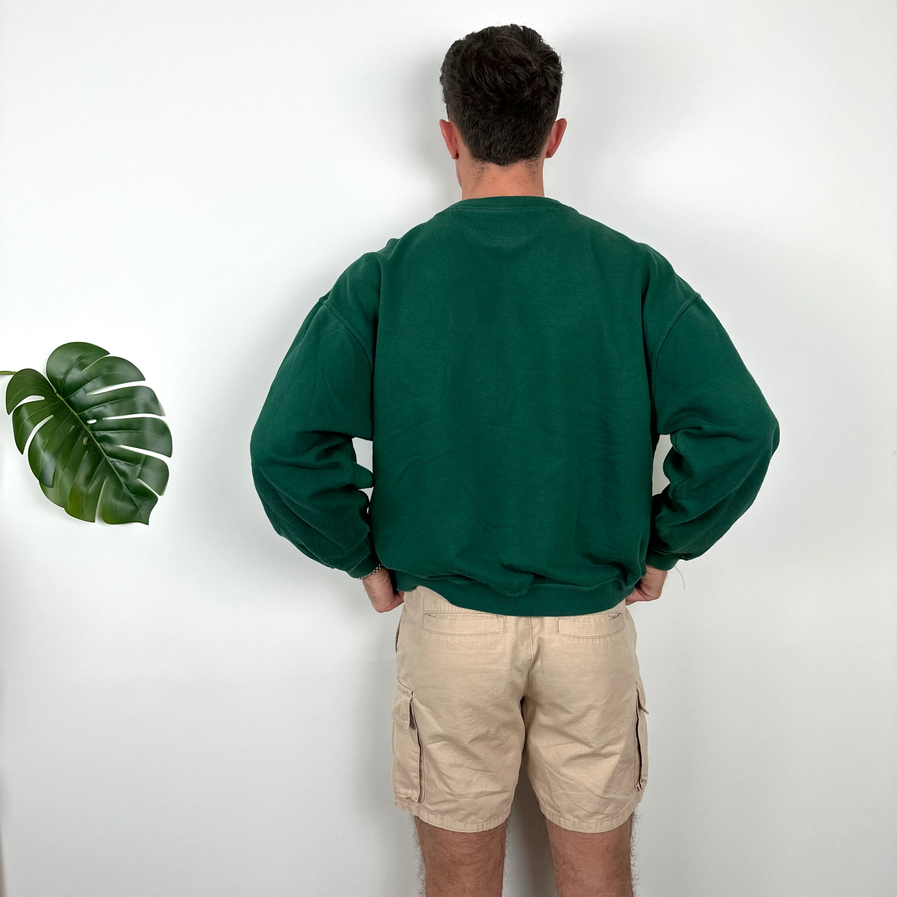 Adidas Green Embroidered Spell Out Sweatshirt (M) - Image 5