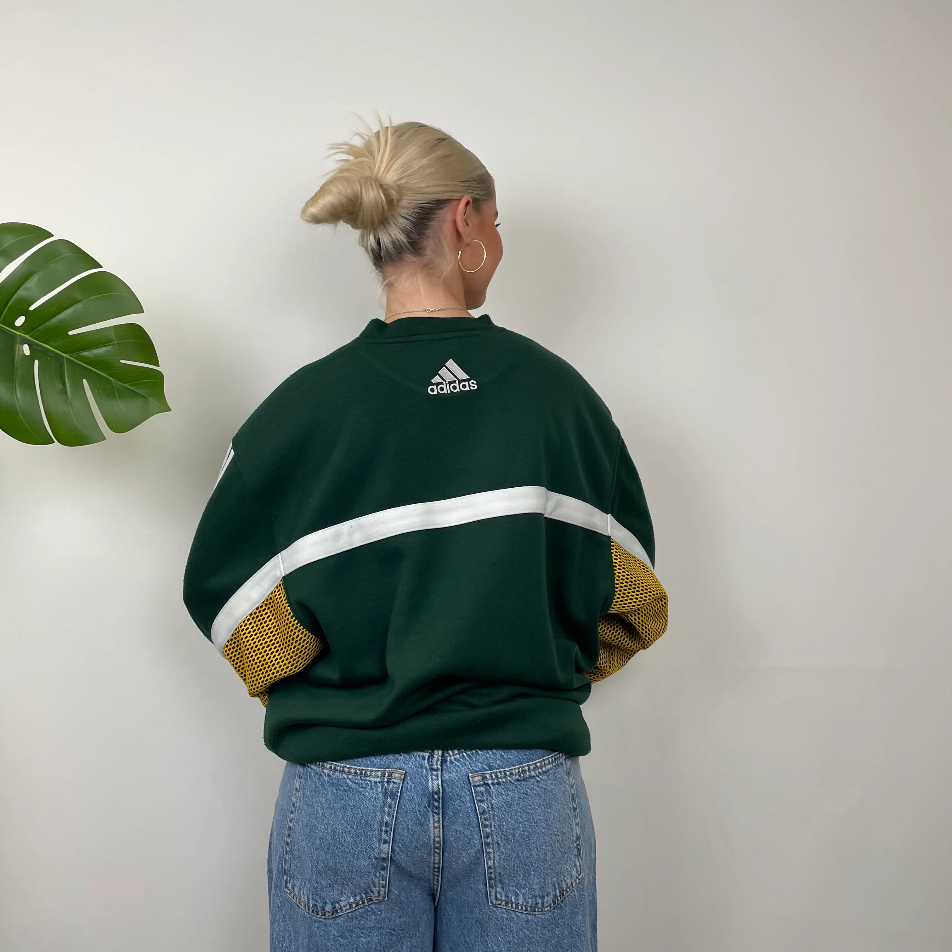 Adidas RARE Green Embroidered Spell Out Sweatshirt (XXL) - Image 6