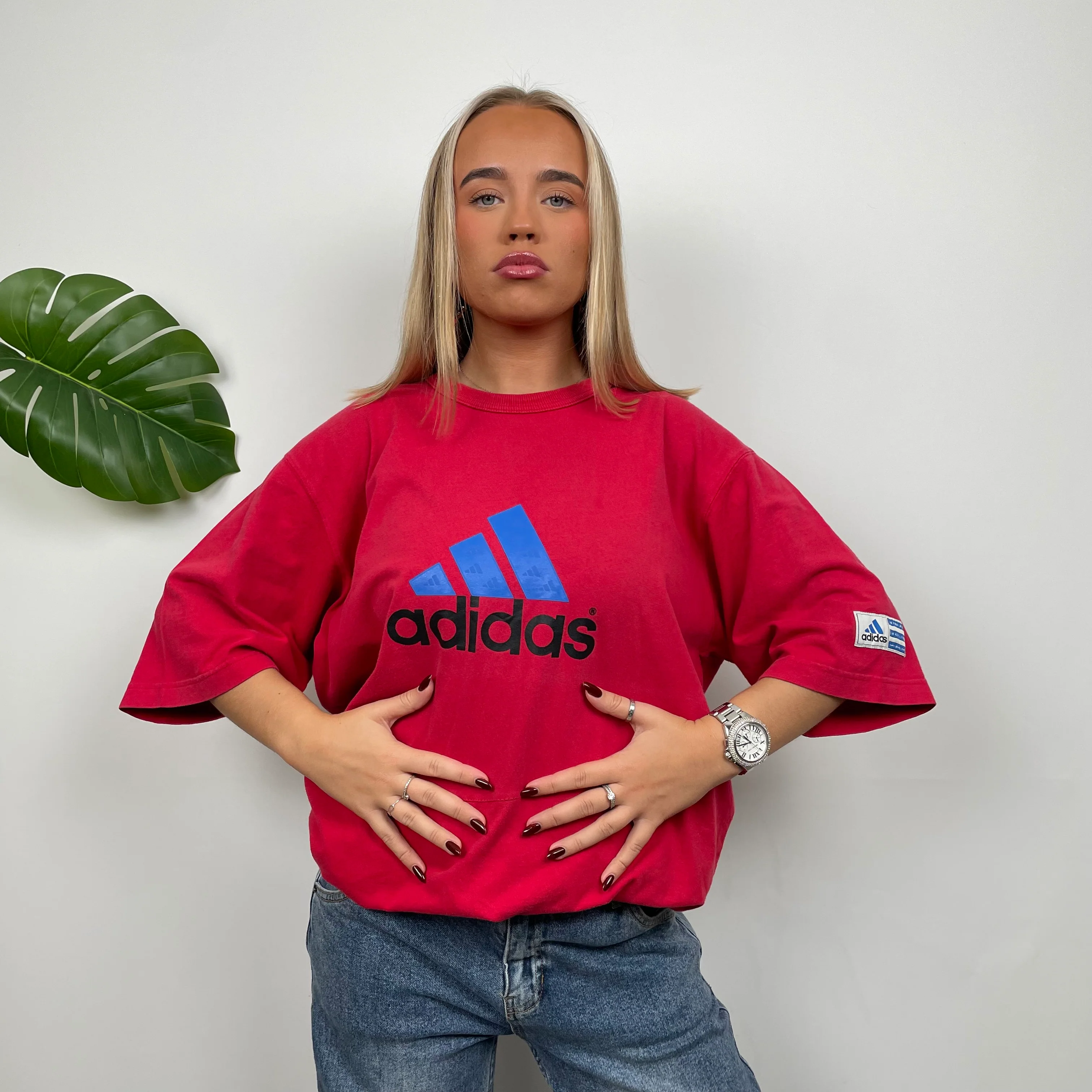 Adidas RARE Red Spell Out T Shirt (L) - Image 10