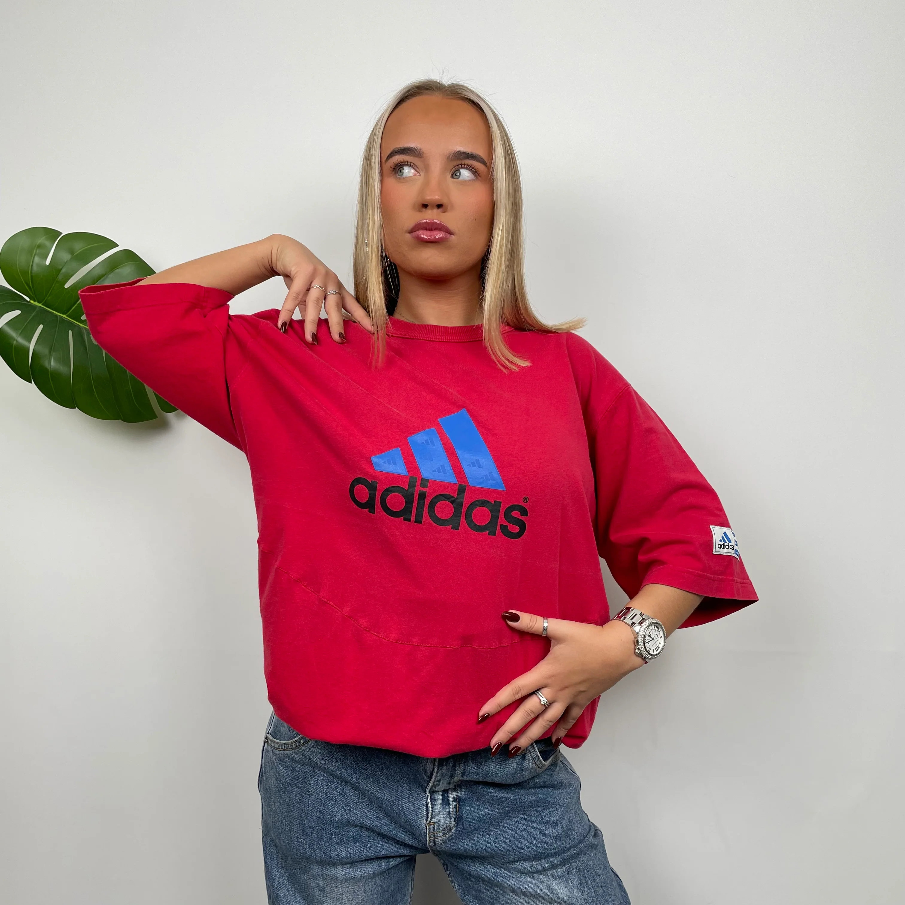 Adidas RARE Red Spell Out T Shirt (L) - Image 2