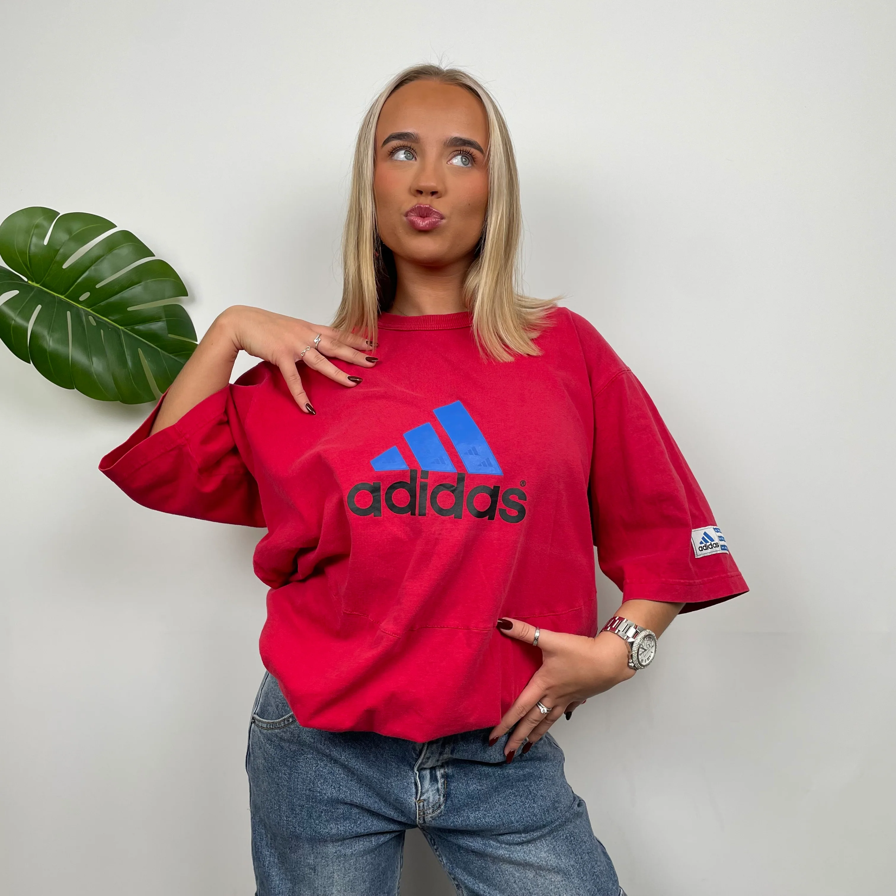 Adidas RARE Red Spell Out T Shirt (L) - Image 6