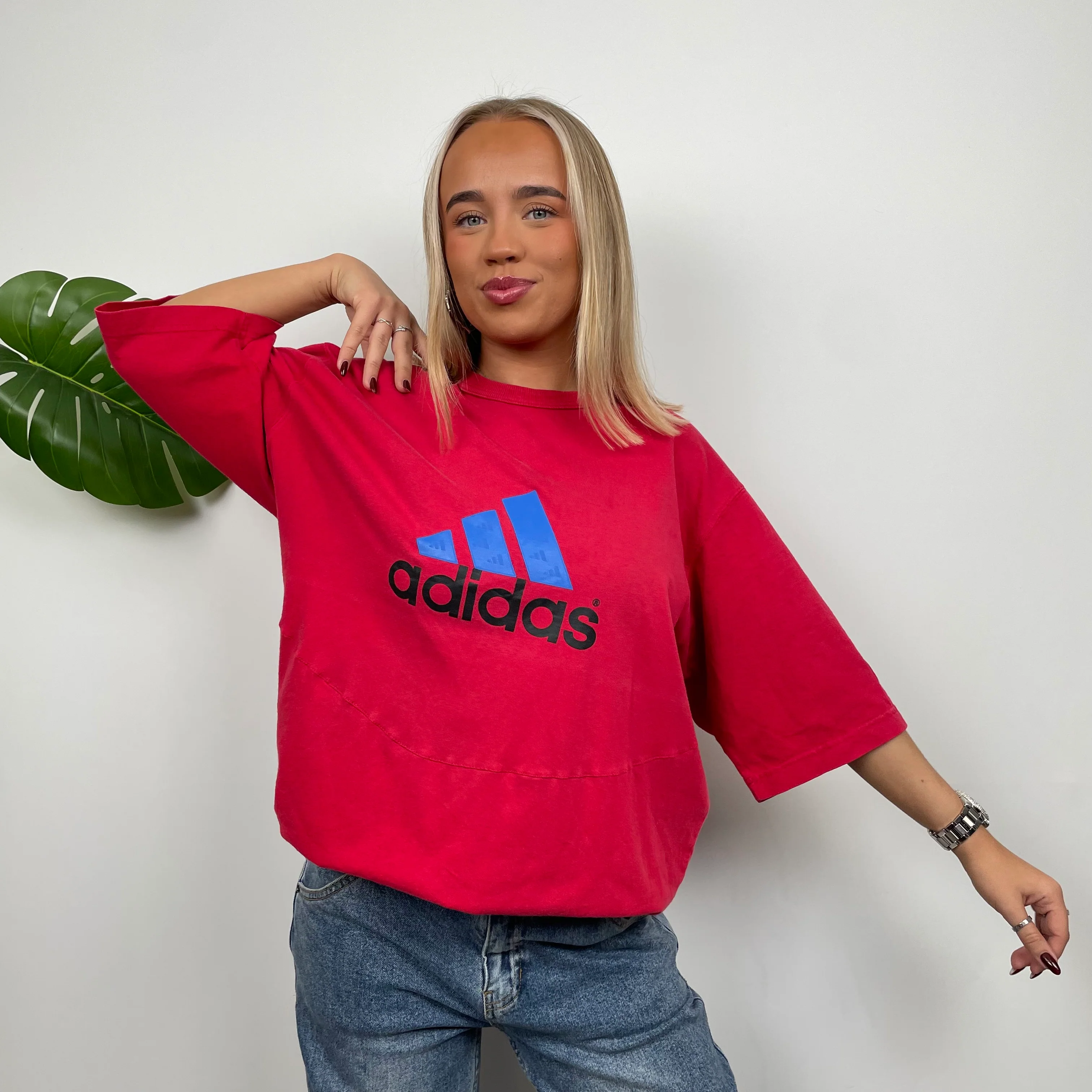 Adidas RARE Red Spell Out T Shirt (L) - Image 7
