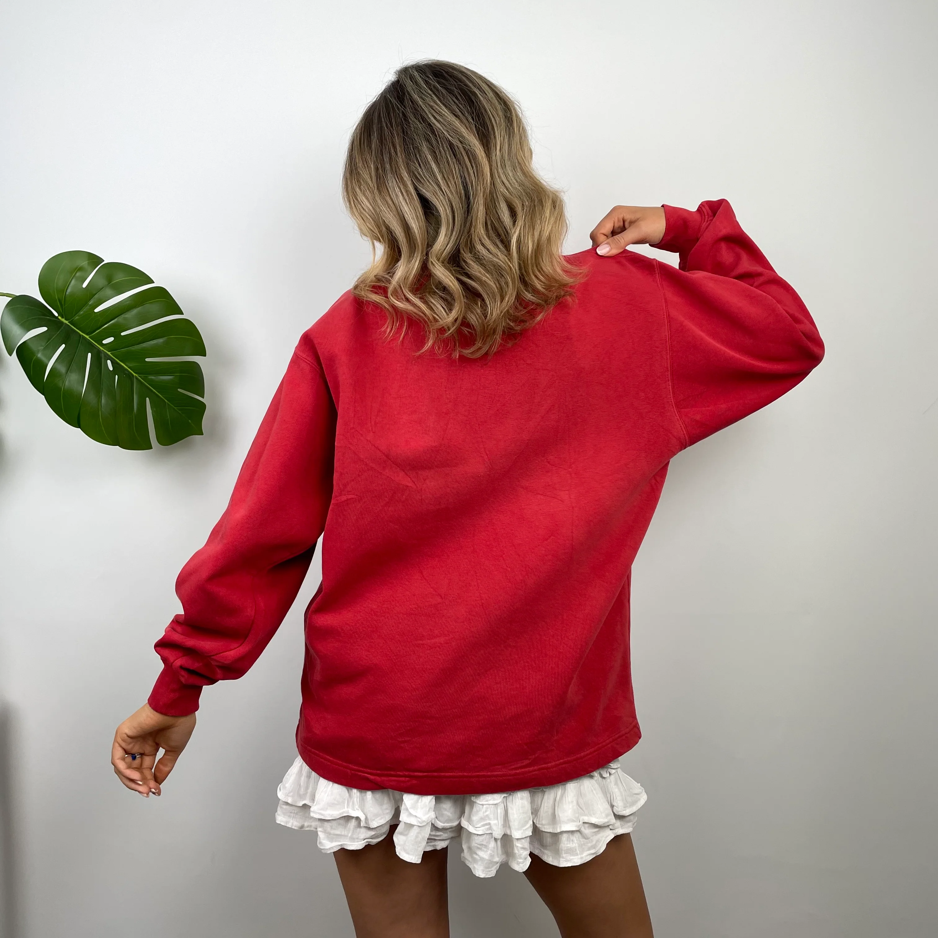 Adidas Red Spell Out Sweatshirt (M) - Image 4