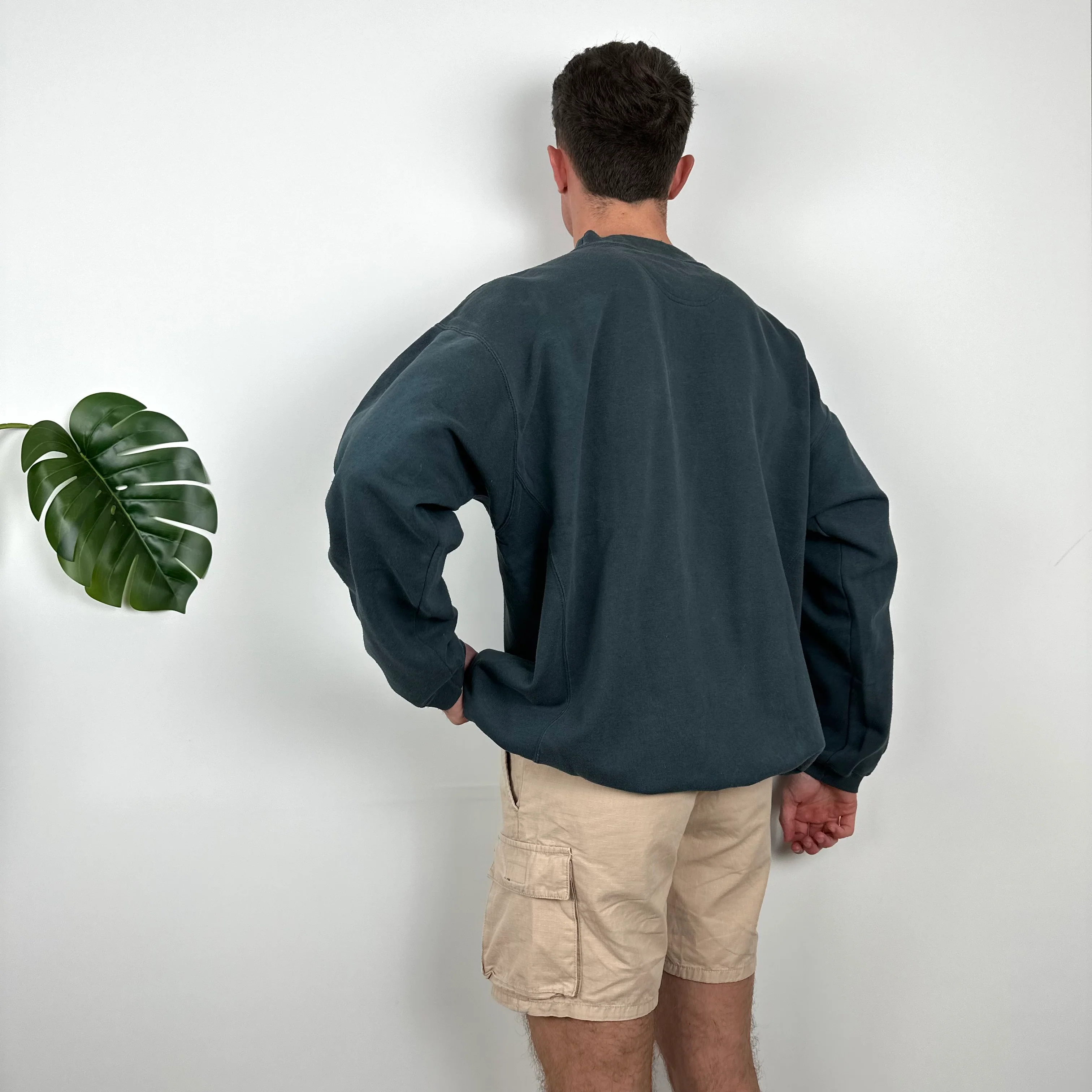 Adidas Training Grey Embroidered Spell Out Sweatshirt (L) - Image 4