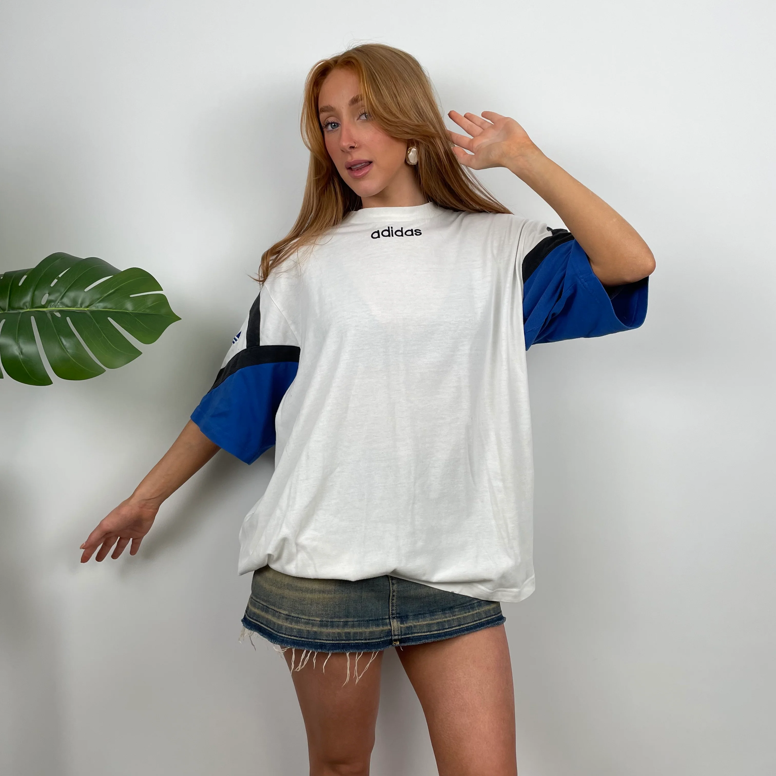 Adidas White Embroidered Spell Out T Shirt (L) - Image 7