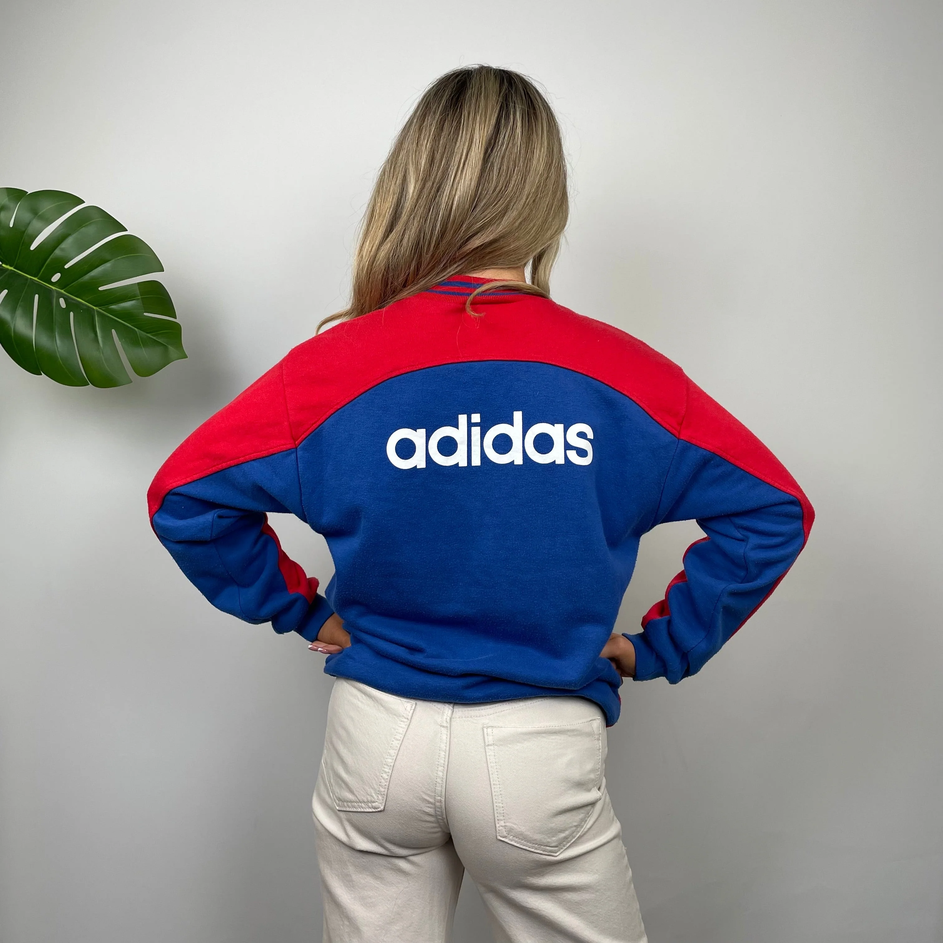 Adidas x Bayern Munich FC RARE Red Embroidered Spell Out Sweatshirt (M) - Image 3