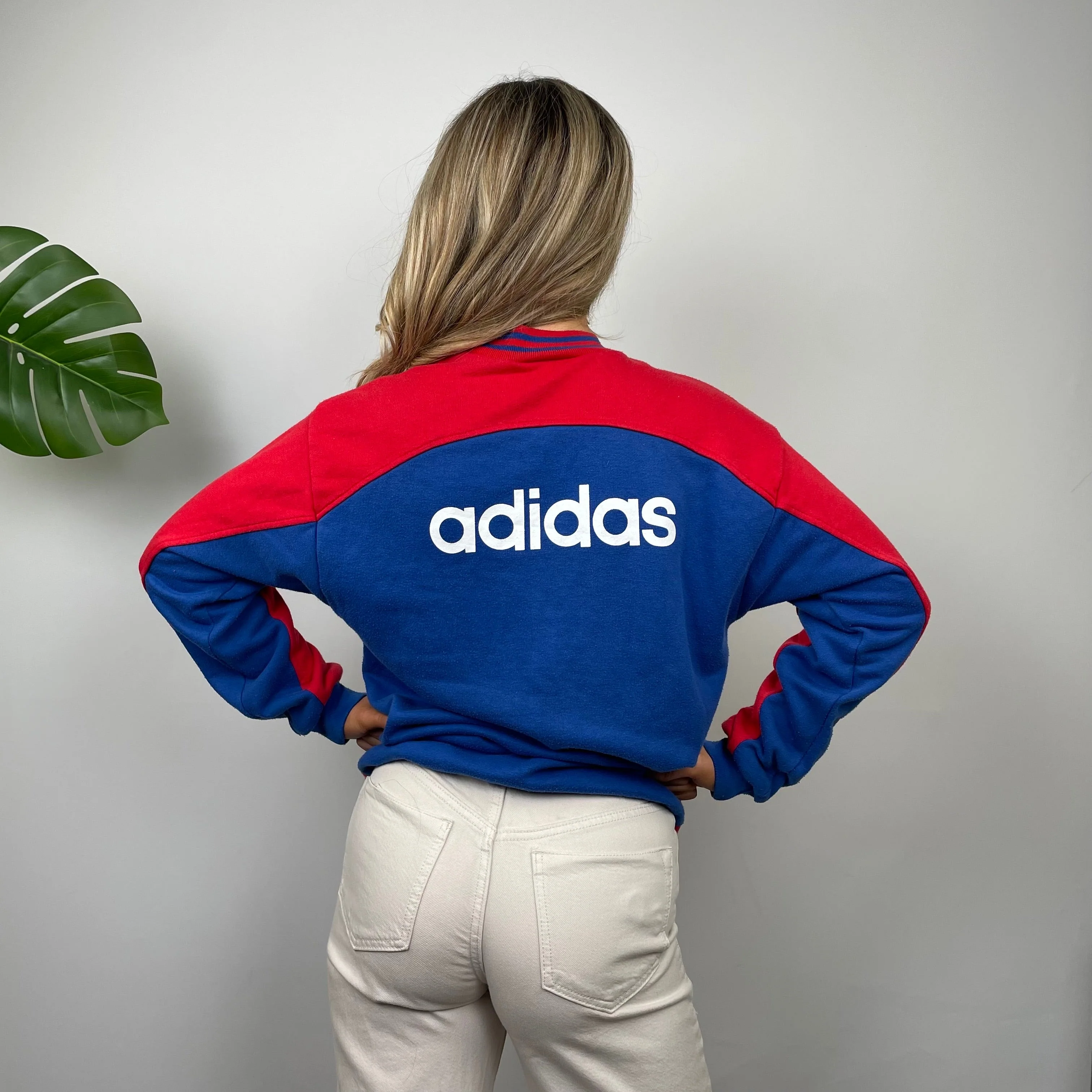 Adidas x Bayern Munich FC RARE Red Embroidered Spell Out Sweatshirt (M) - Image 6