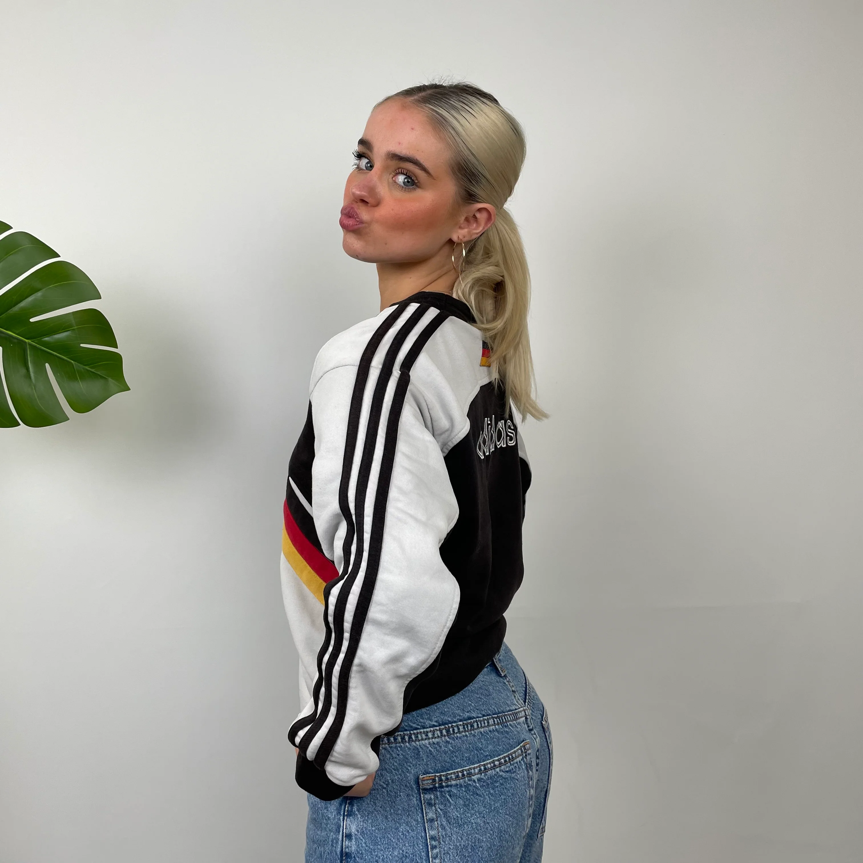 Adidas x Germany FC RARE Embroidered Spell Out Sweatshirt (S) - Image 3