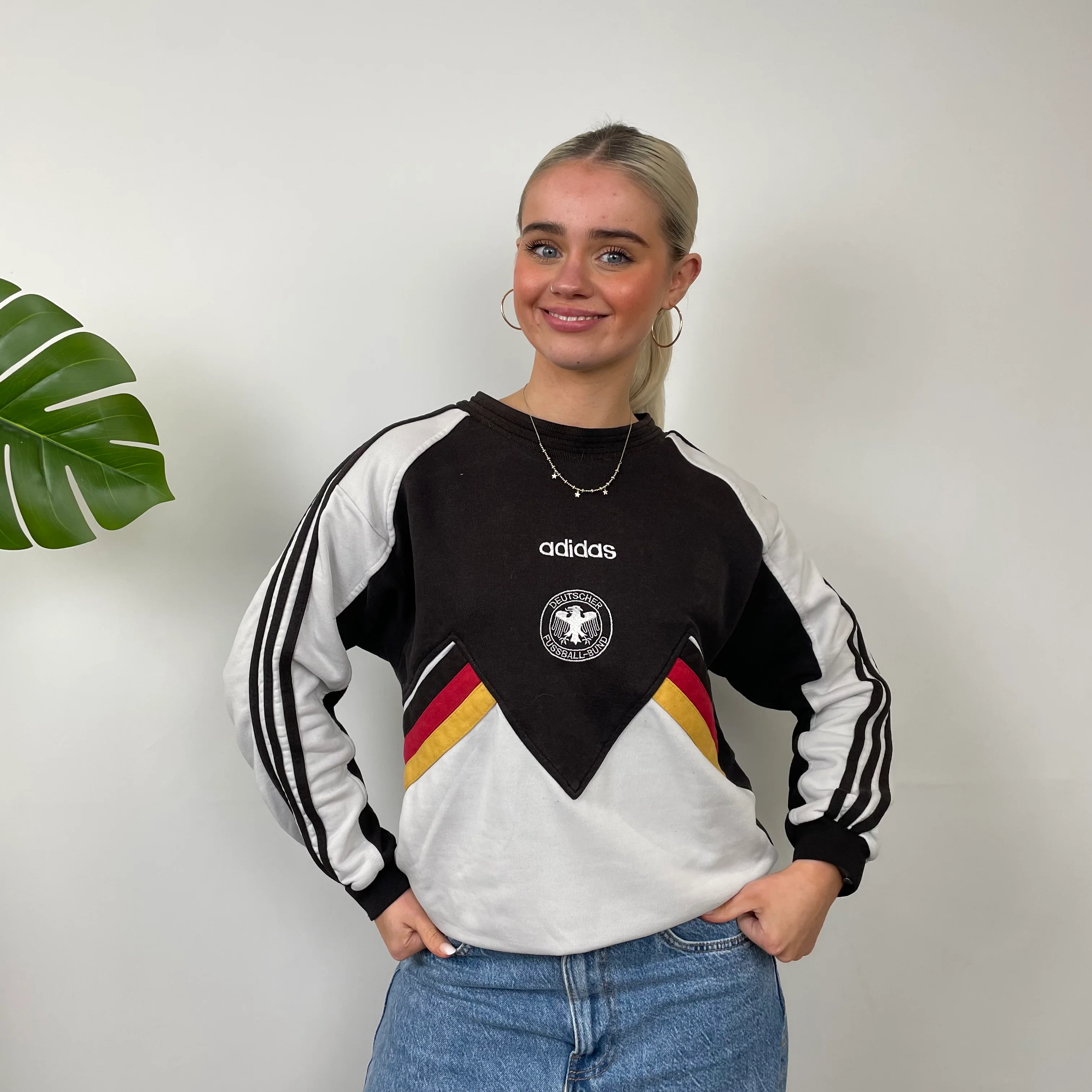 Adidas x Germany FC RARE Embroidered Spell Out Sweatshirt (S) - Image 4