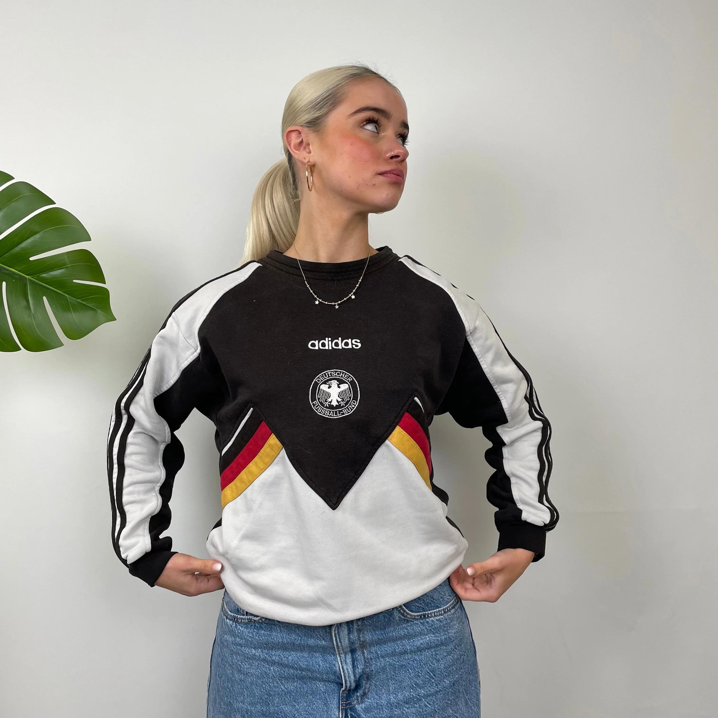 Adidas x Germany FC RARE Embroidered Spell Out Sweatshirt (S) - Image 2