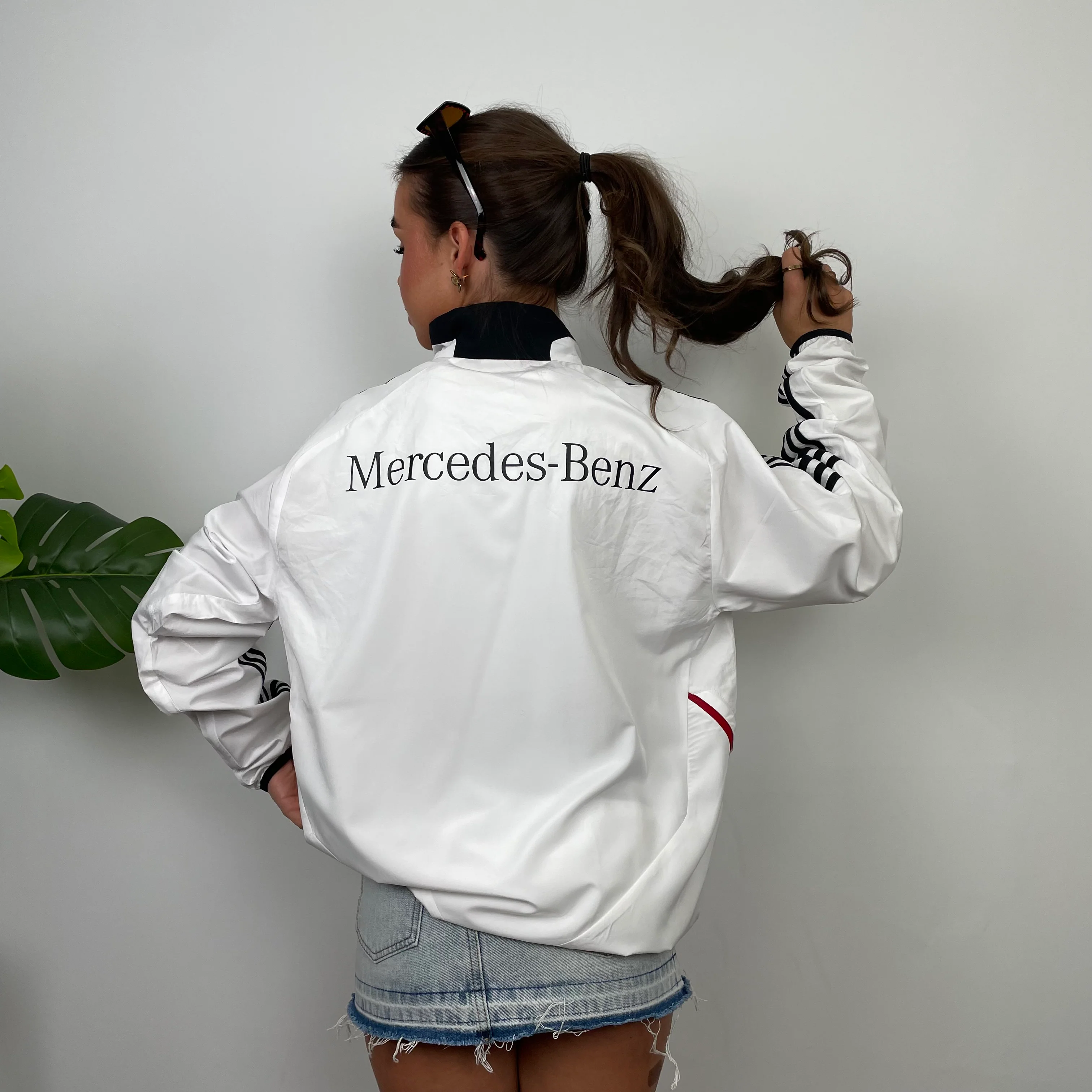 Adidas x Mercedes Benz Embroidered Spell Out Pullover Windbreaker Jacket (XL) - Image 7