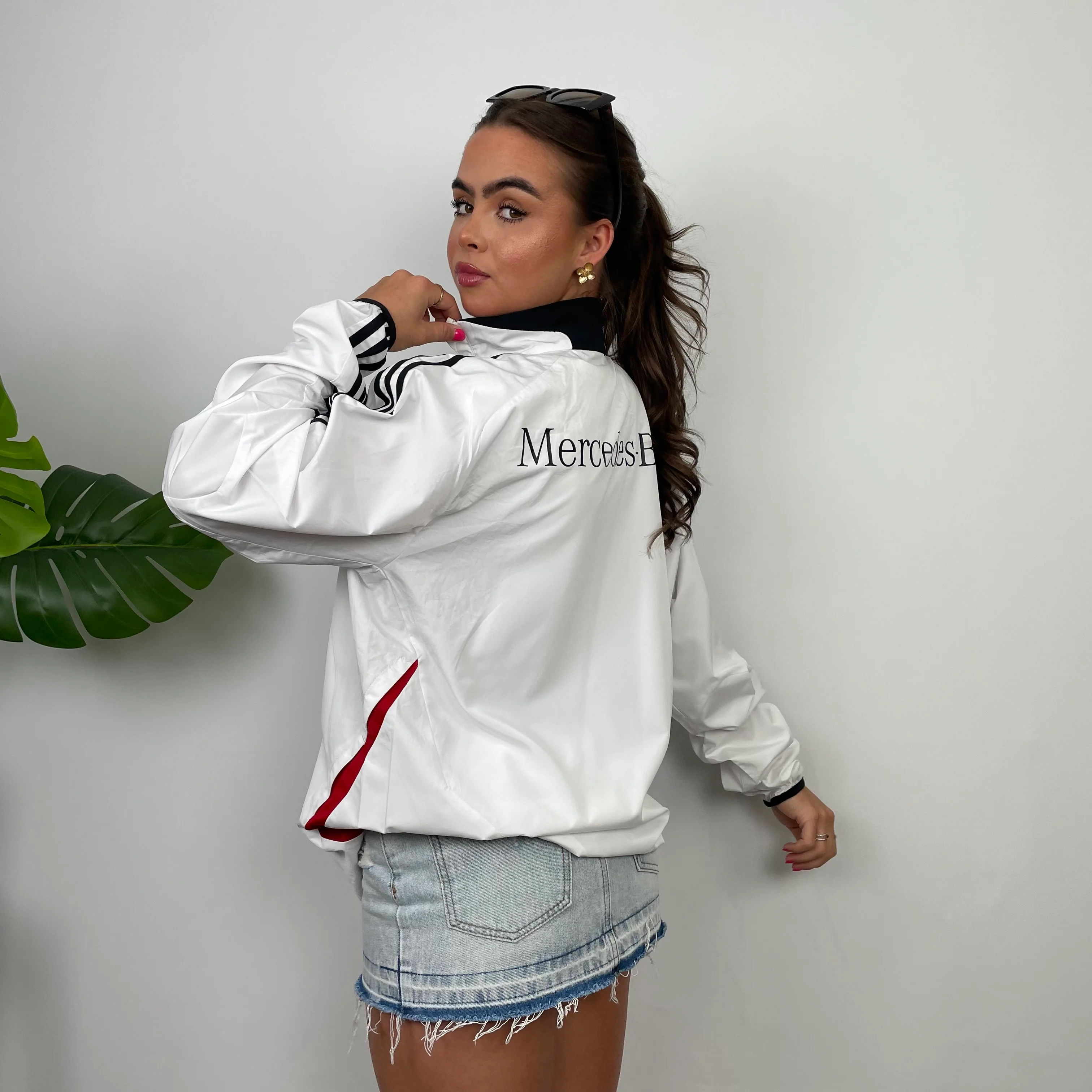Adidas x Mercedes Benz Embroidered Spell Out Pullover Windbreaker Jacket (XL) - Image 9