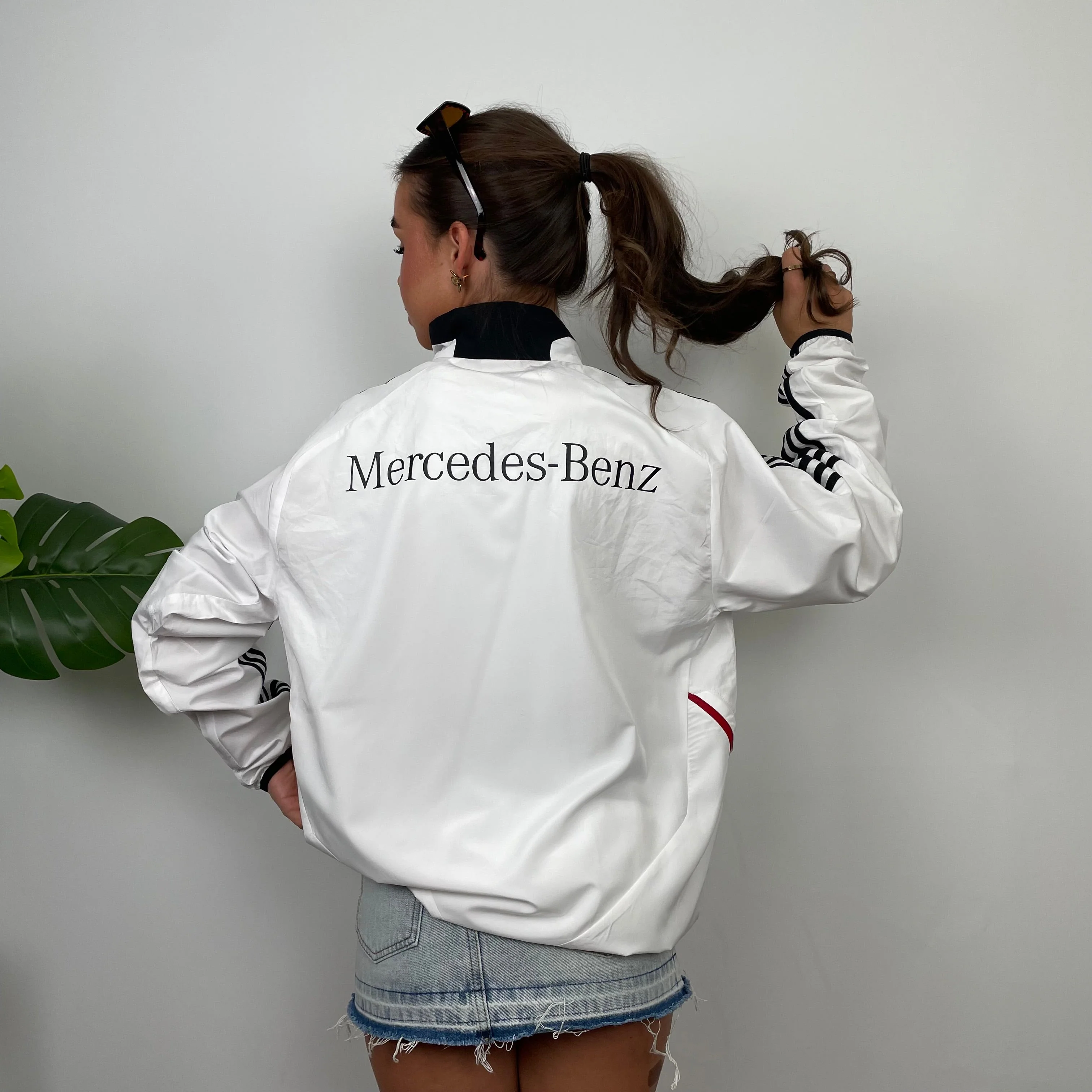Adidas x Mercedes Benz Embroidered Spell Out Pullover Windbreaker Jacket  (XL) - Image 4