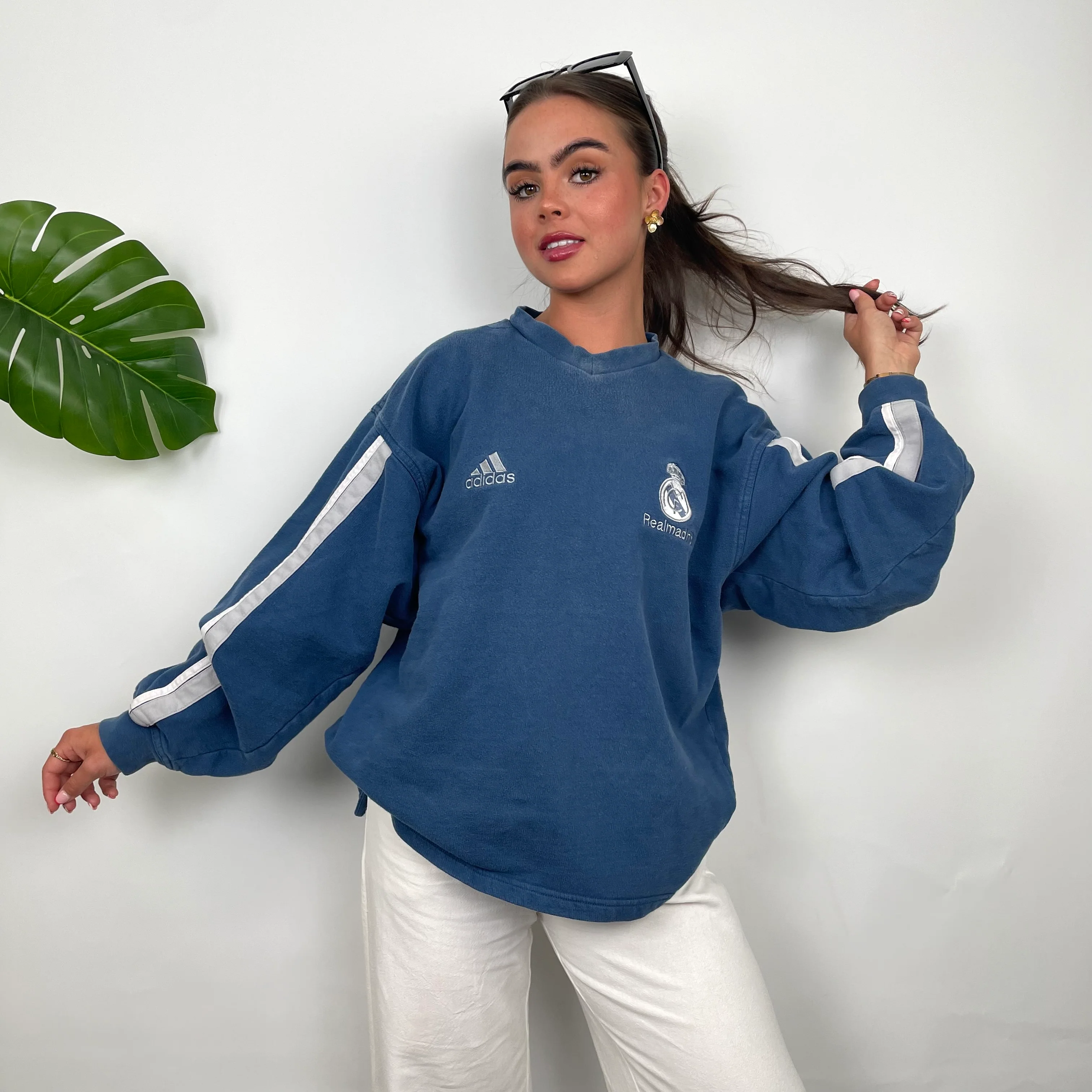 Adidas x Real Madrid CF Embroidered Spell Out Sweatshirt (M) - Image 5