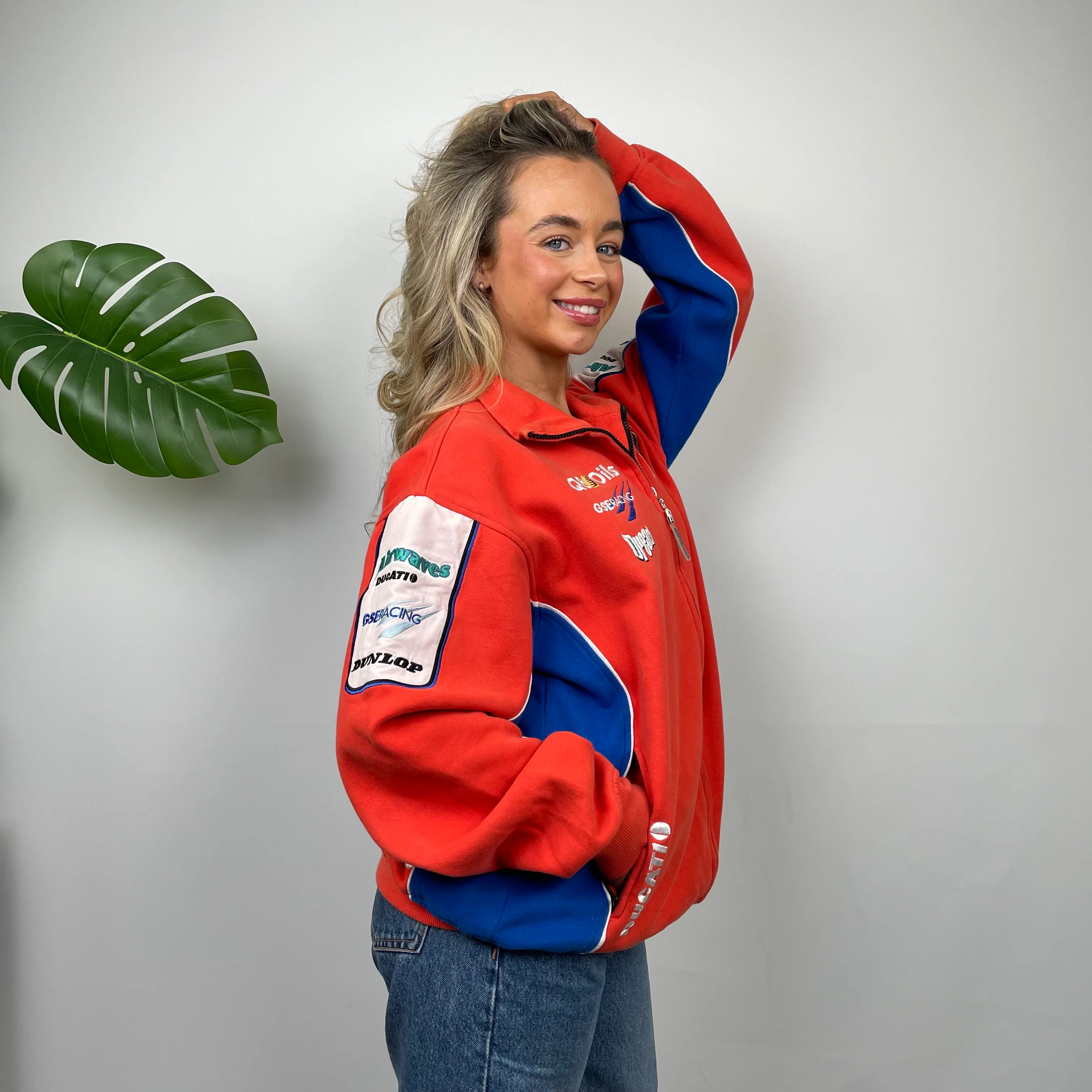 Airwaves Racing Embroidered Zip Up hoodie Jacket (L) - Image 4