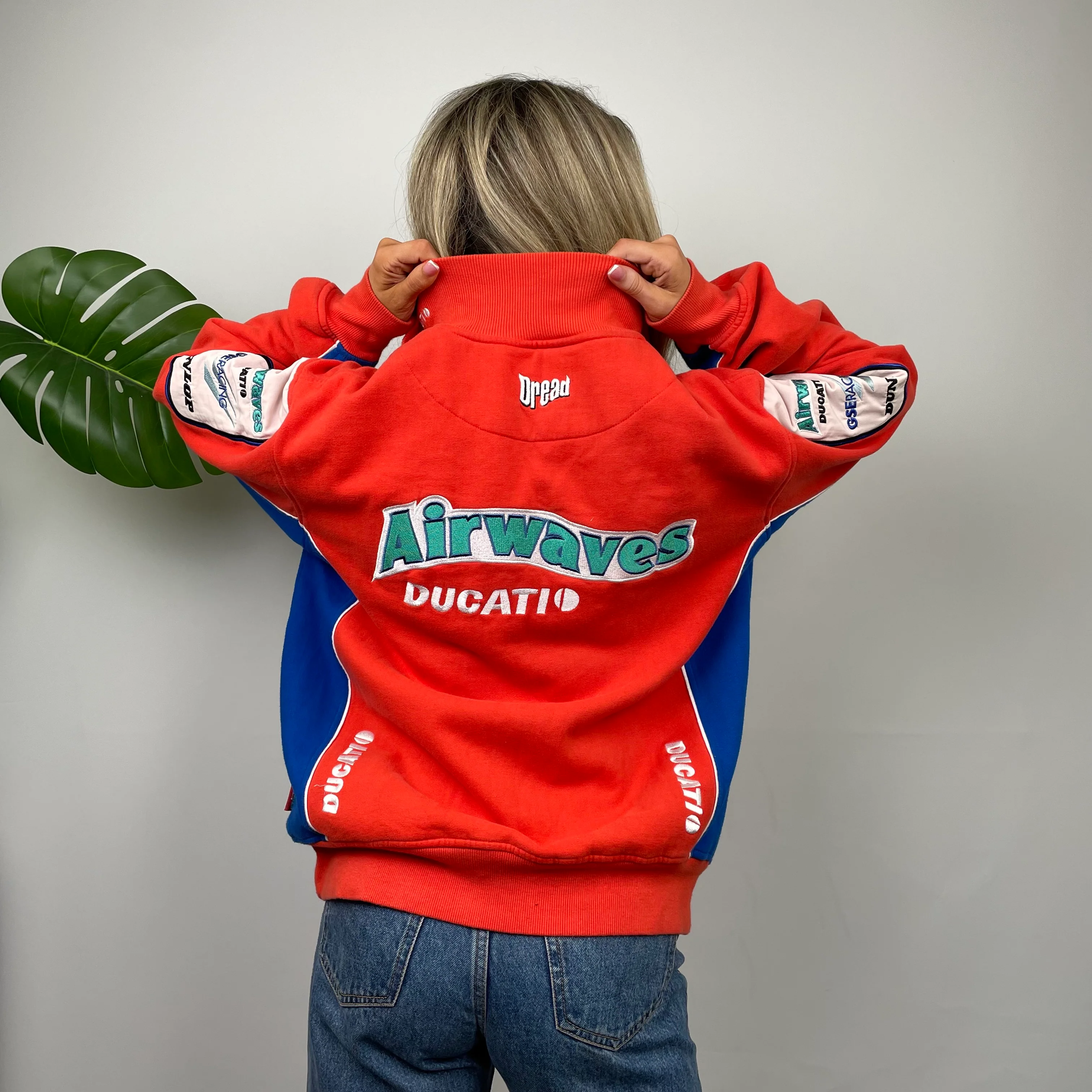 Airwaves Racing Embroidered Zip Up hoodie Jacket (L) - Image 6