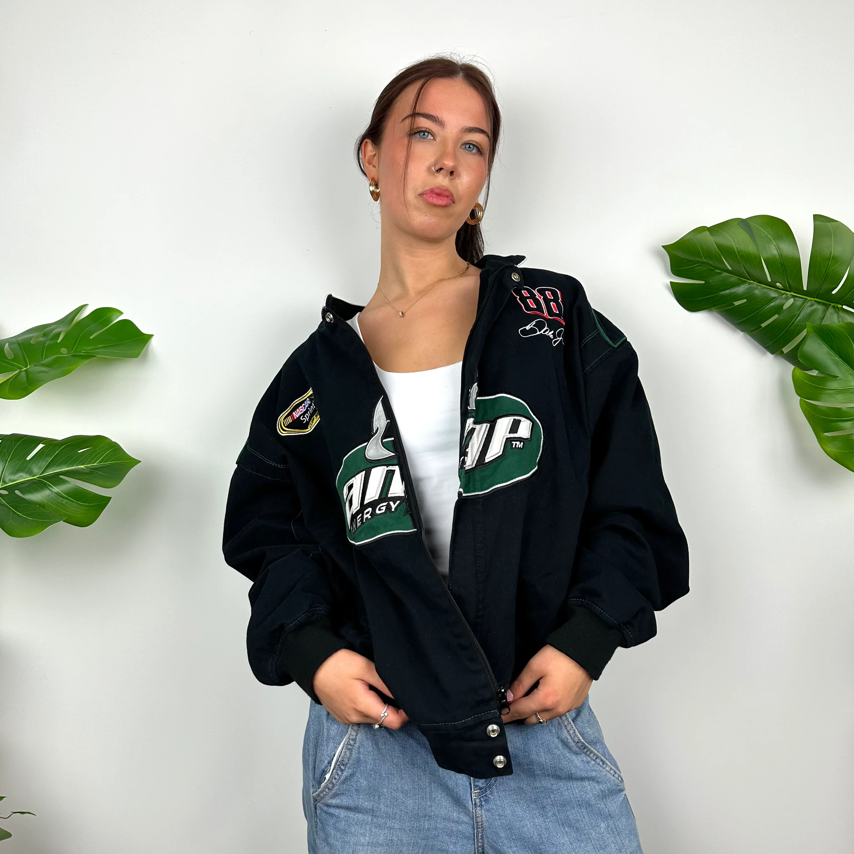 AMP Energy RARE Black NASCAR Racing Jacket as worn by Bella Hadid (L) - Image 4