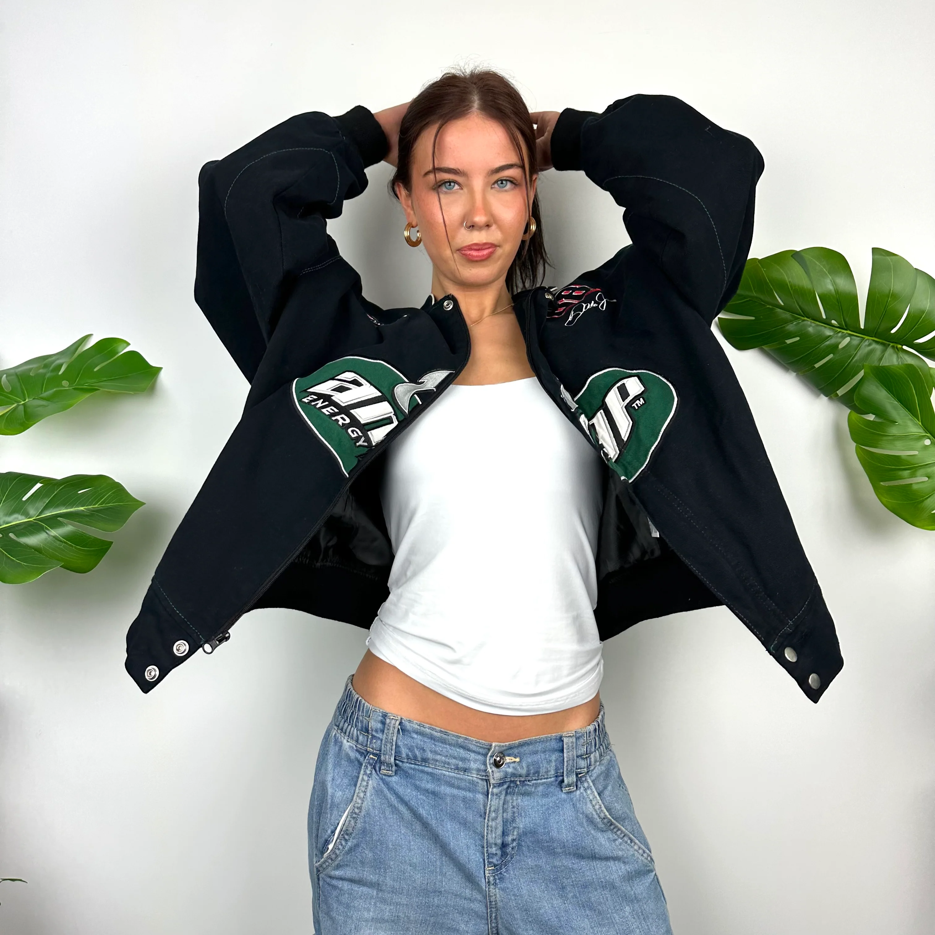 AMP Energy RARE Black NASCAR Racing Jacket as worn by Bella Hadid (L) - Image 8