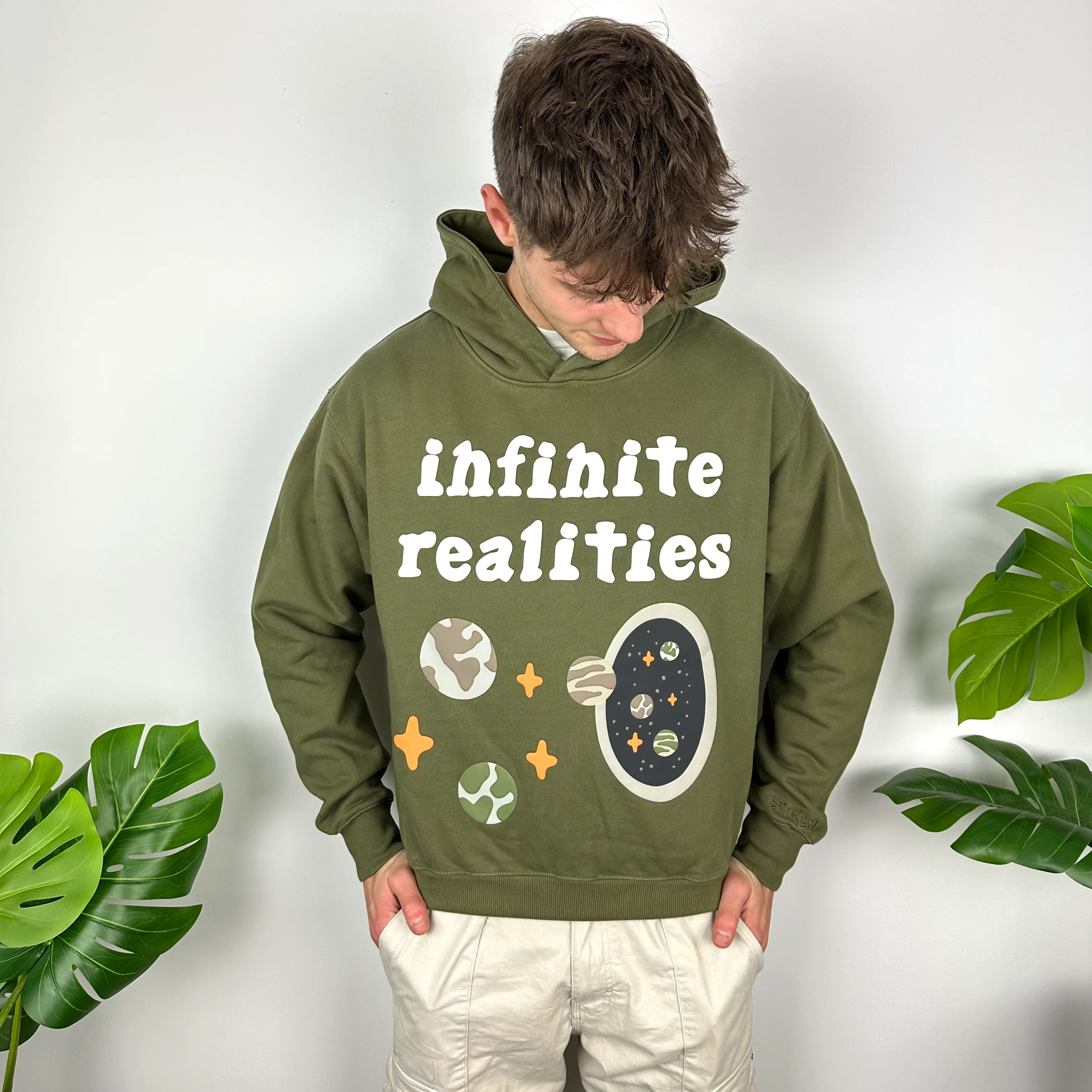Broken Planet X Infinite Realities Green Spell Out Hoodie (M) - Image 7