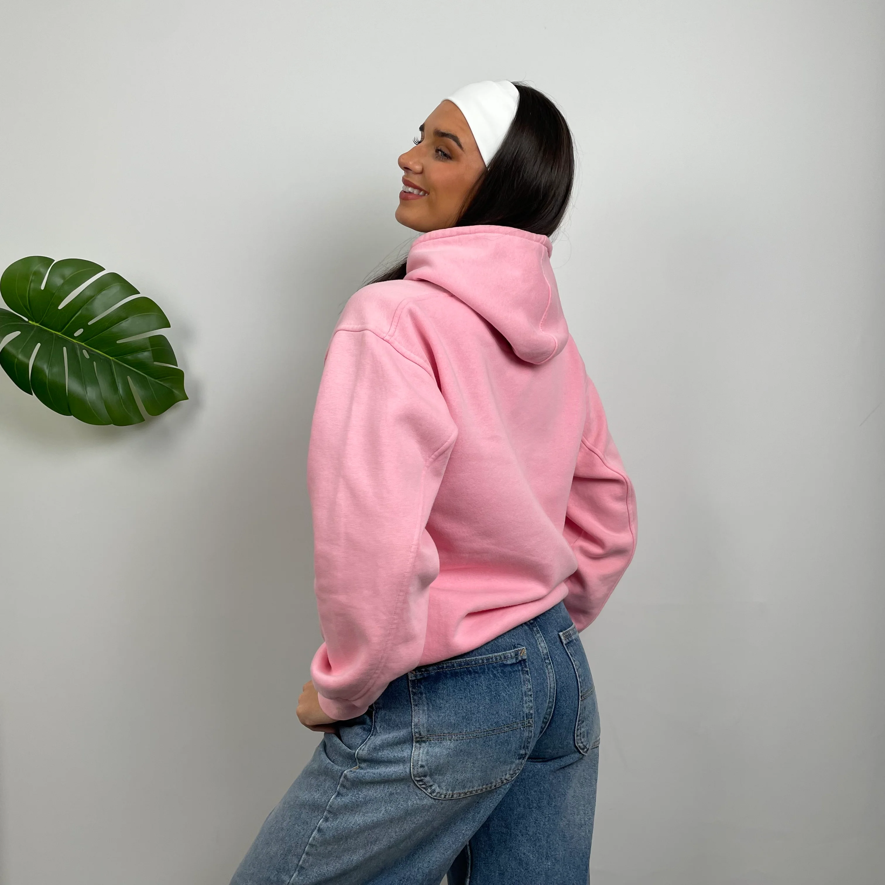 Burberry Pink Embroidered Logo Zip Up Sweatshirt (S) - Image 8