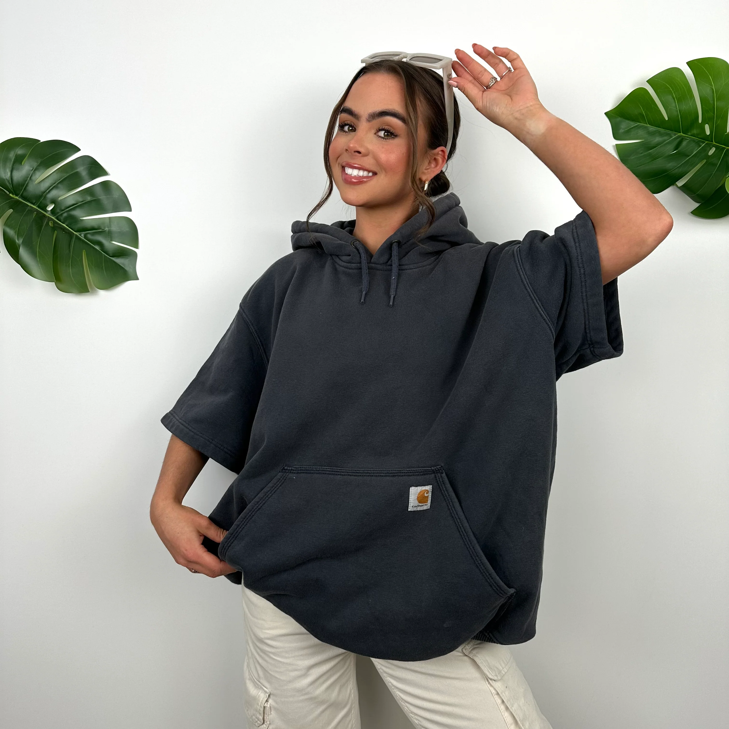 Carhartt Black Embroidered Logo Hoodie (XXL) - Image 3