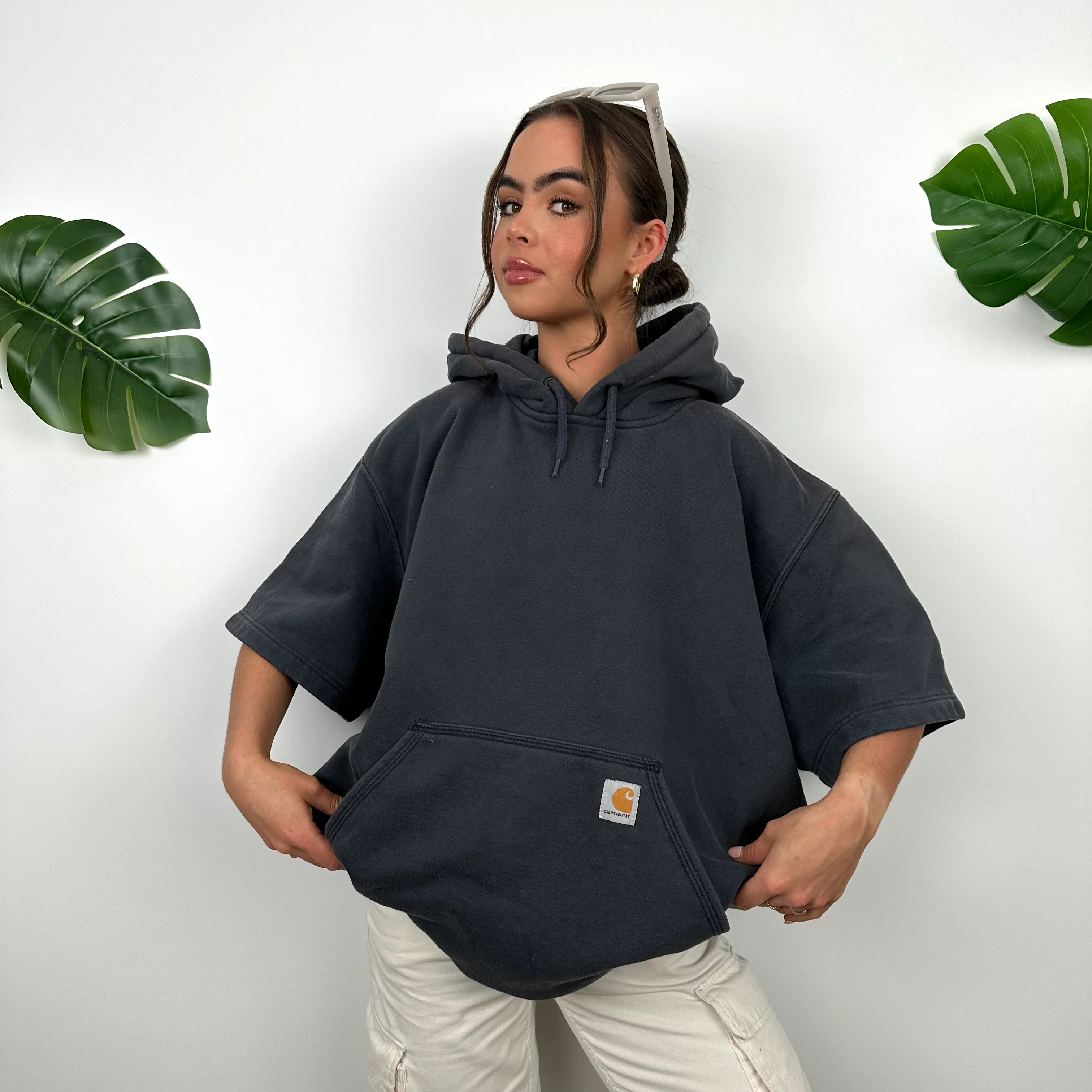 Carhartt Black Embroidered Logo Hoodie (XXL) - Image 5
