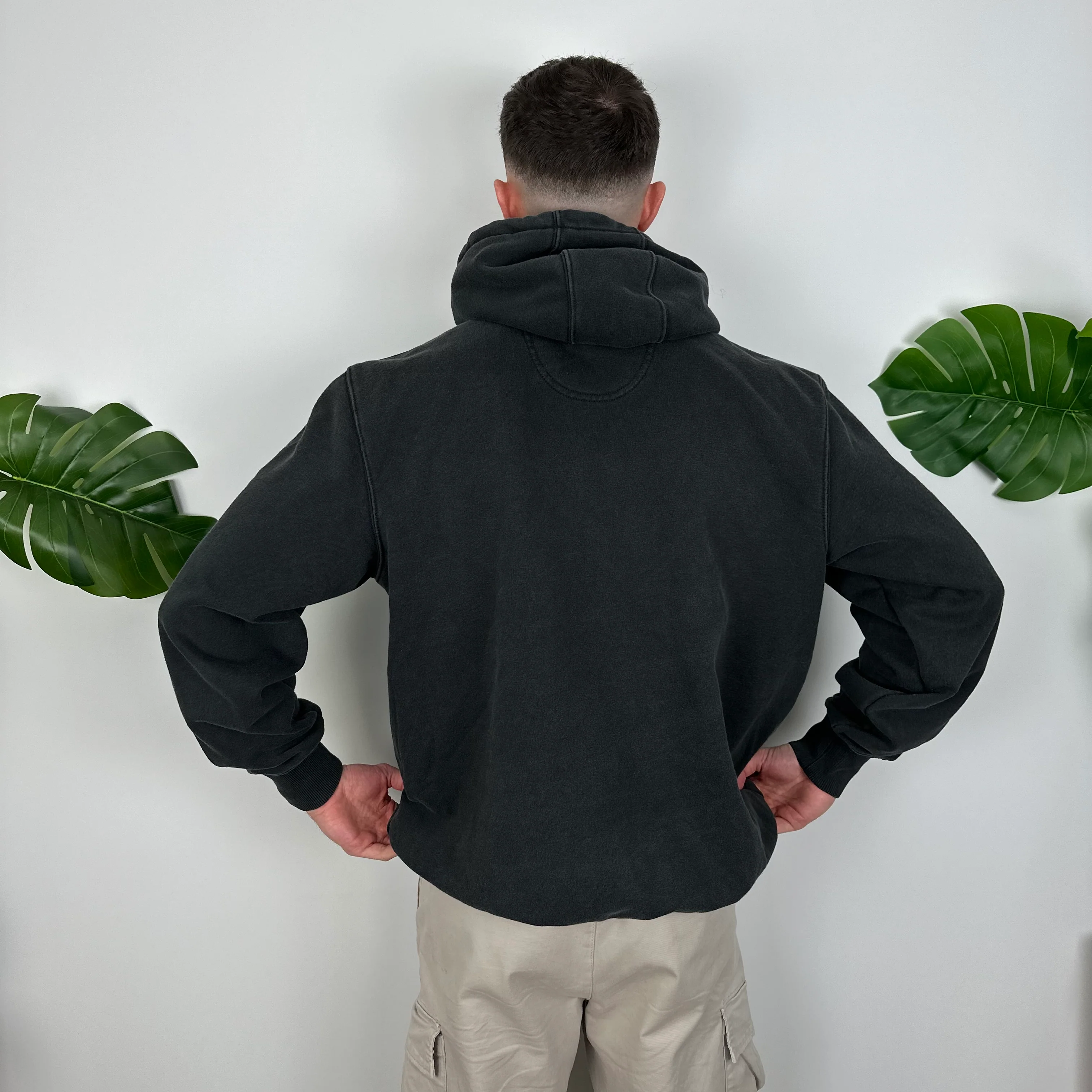 Carhartt Black Embroidered Logo Hoodie (L) - Image 5