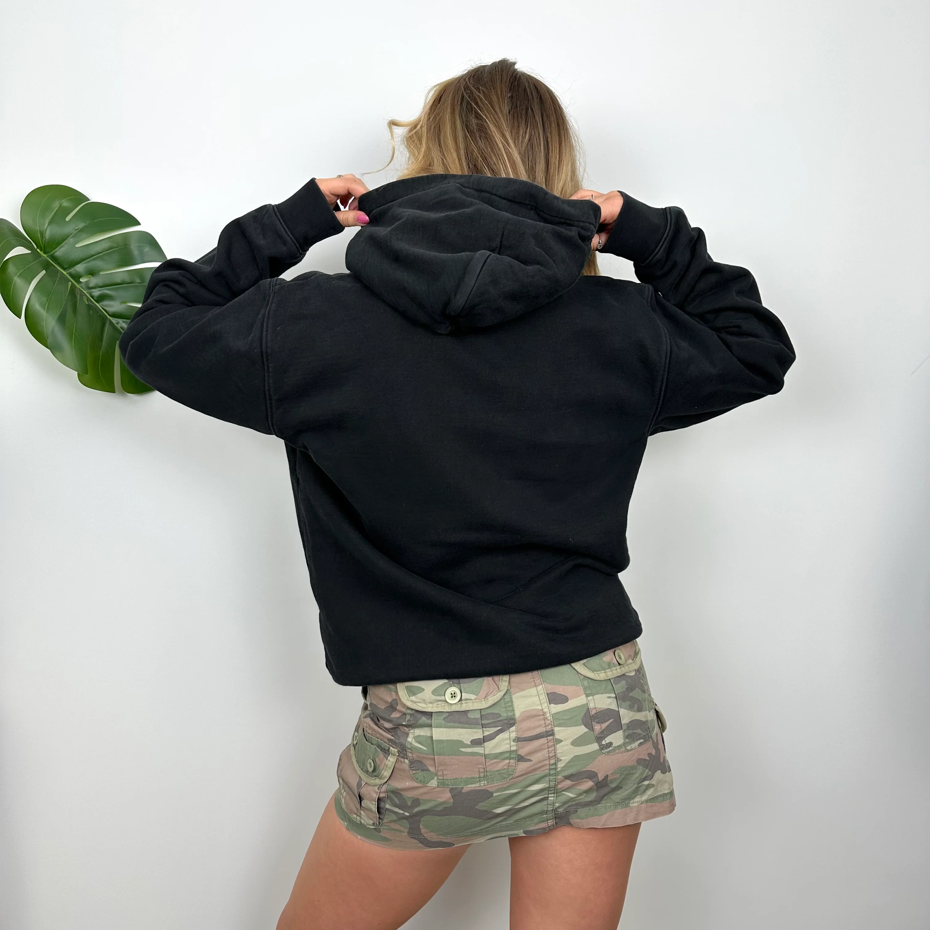 Carhartt Black Embroidered Spell Out Hoodie (M) - Image 5