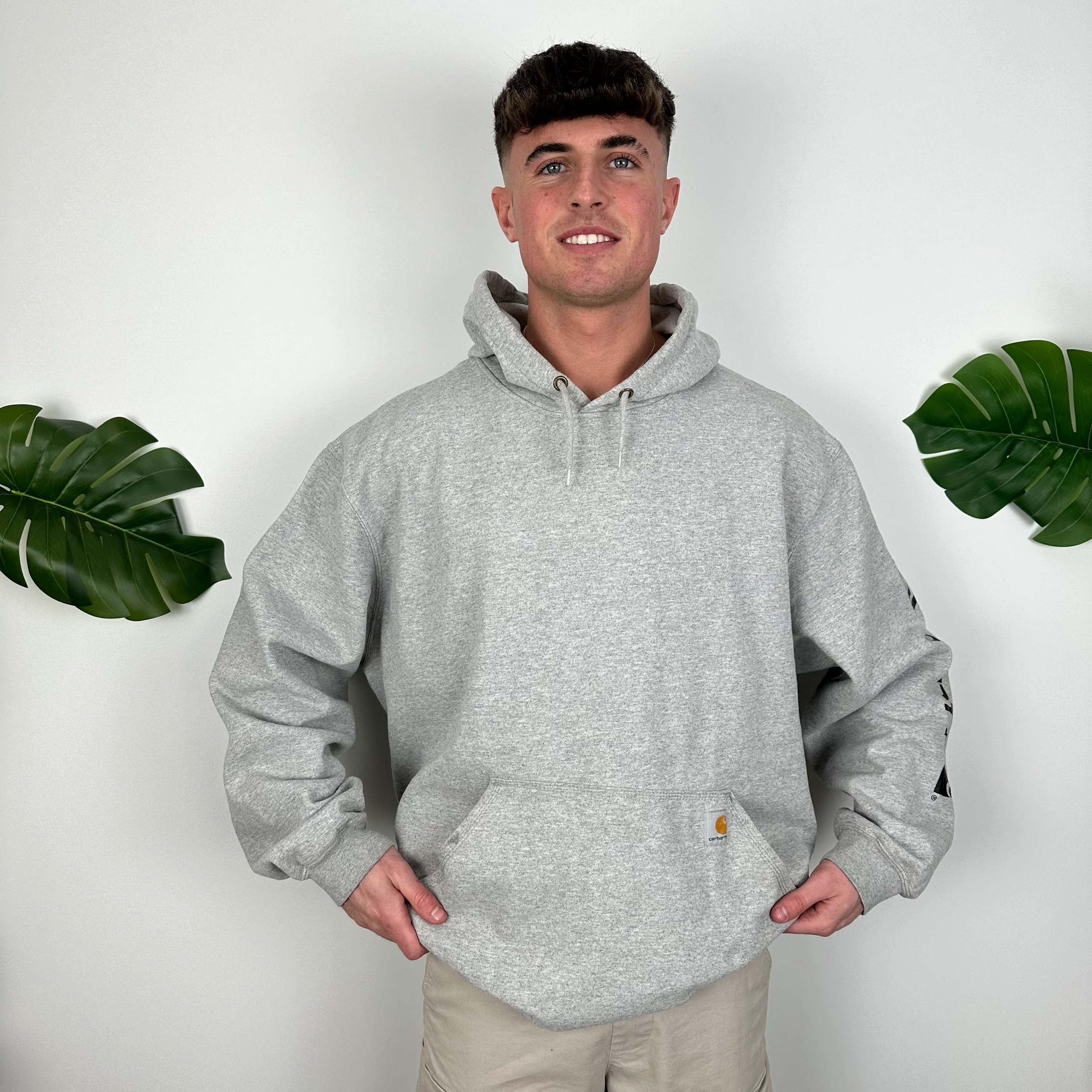Carhartt Grey Embroidered Logo Hoodie (XXL)