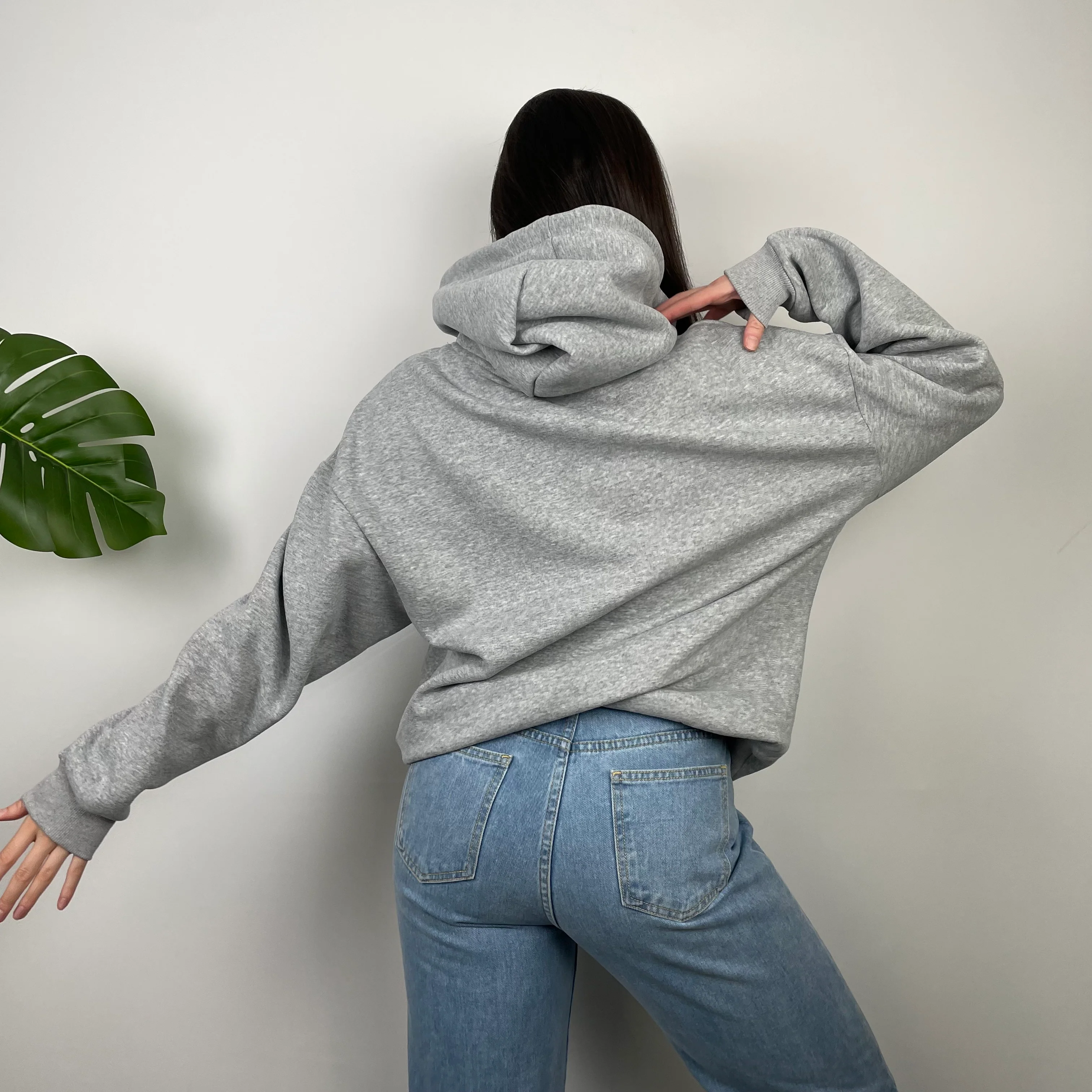 Carhartt Grey Embroidered Logo Hoodie (L) - Image 7