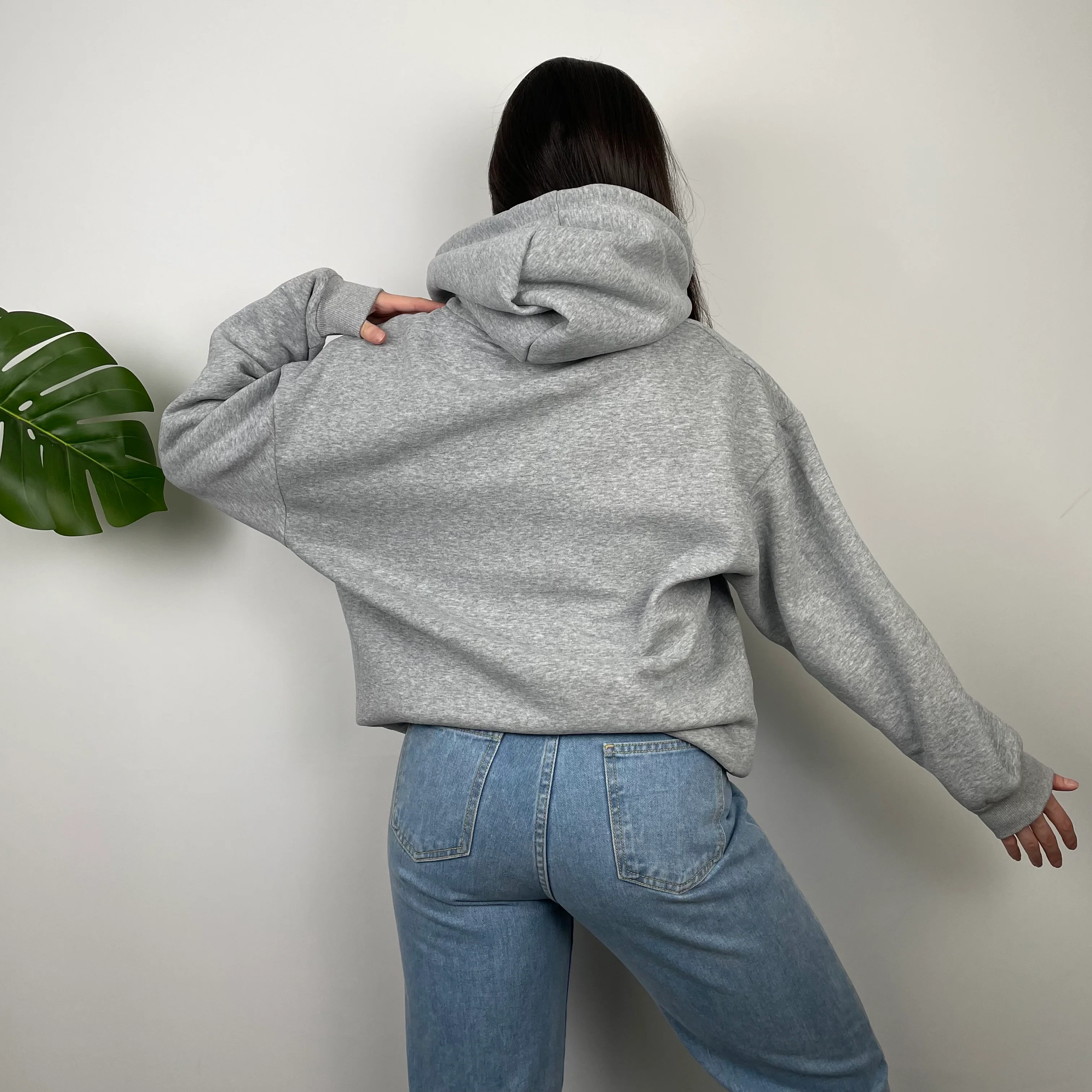 Carhartt Grey Embroidered Logo Hoodie (L) - Image 8